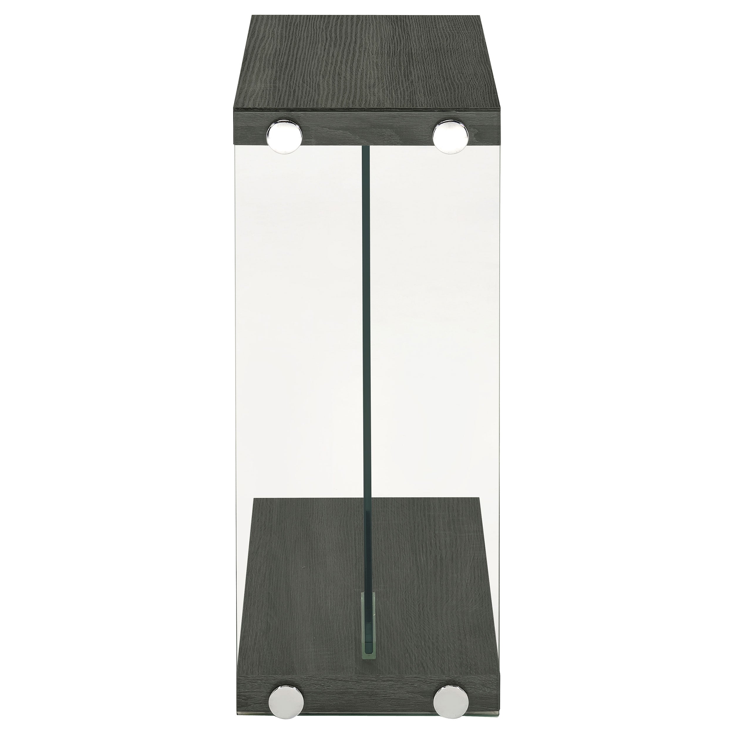 Colby Engineered Wood C-Shaped Side Table Weathered Grey — view 3