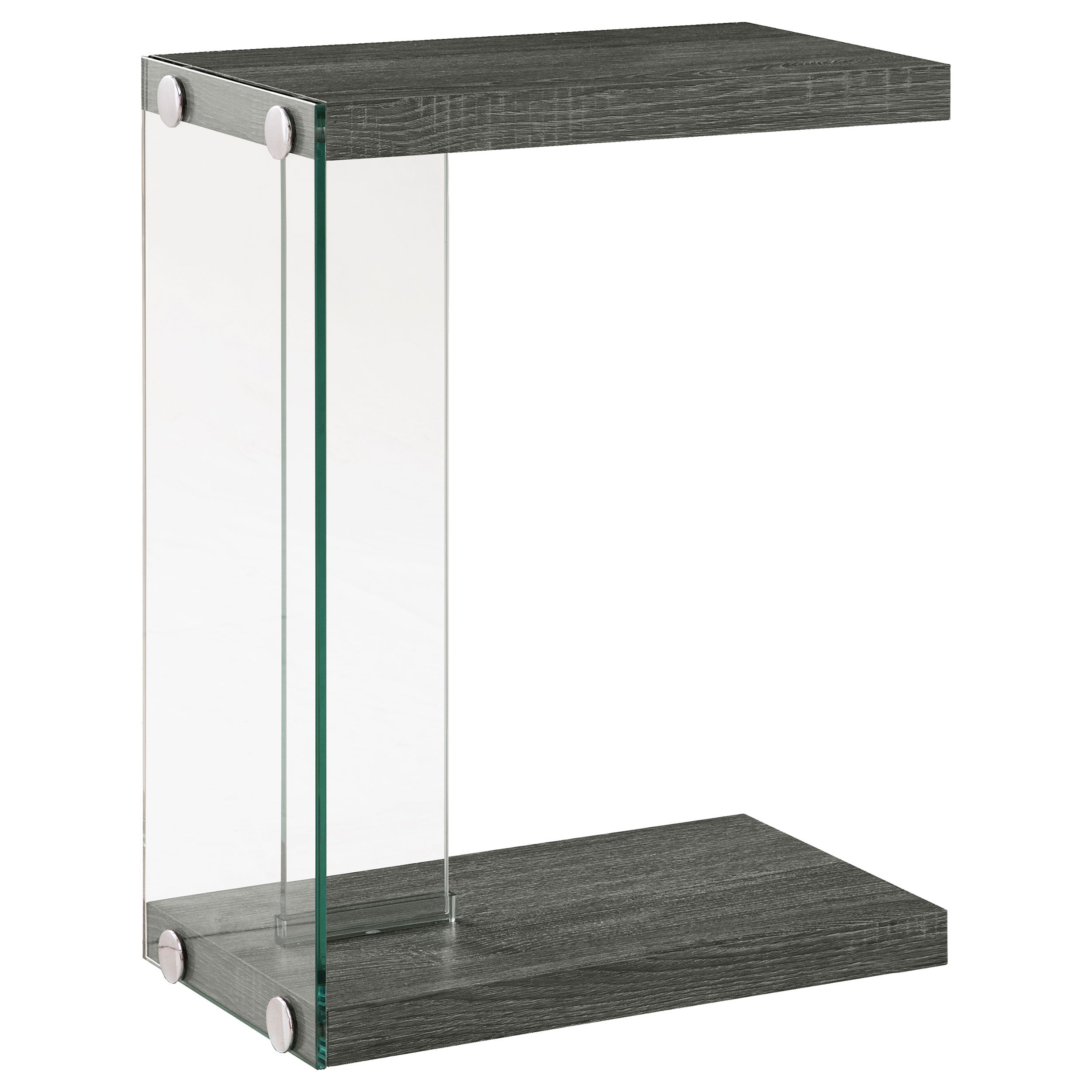 Colby Engineered Wood C-Shaped Side Table Weathered Grey — view 4