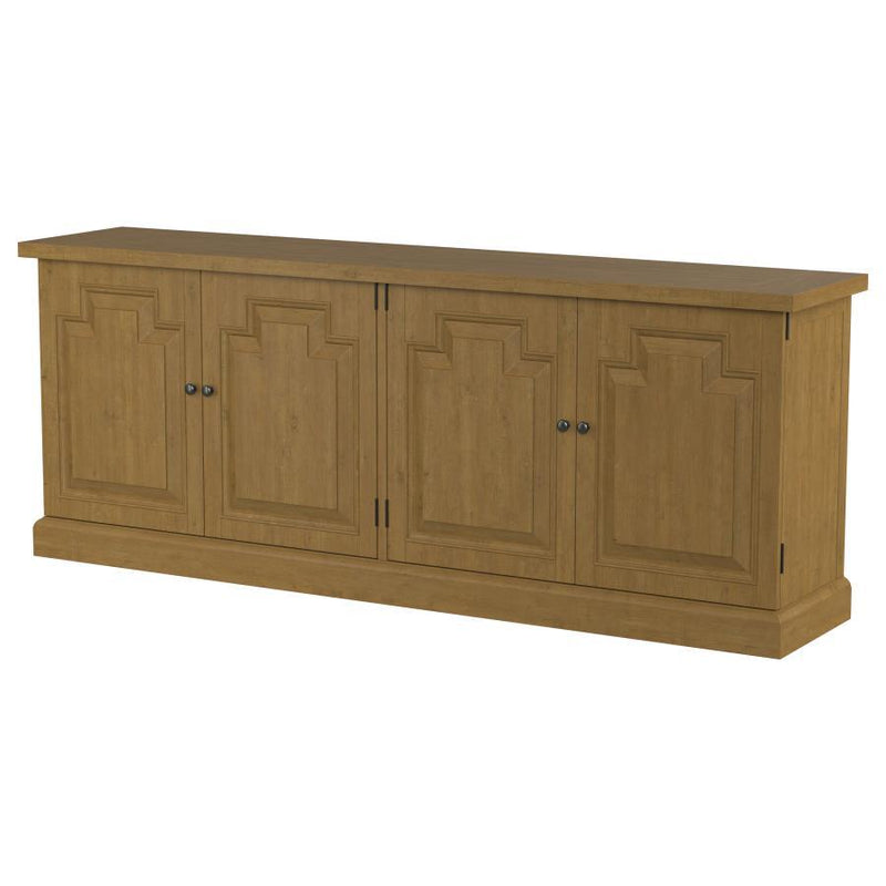 Florence - 4 Door Dining Sideboard Buffet Cabinet - Rustic Honey
