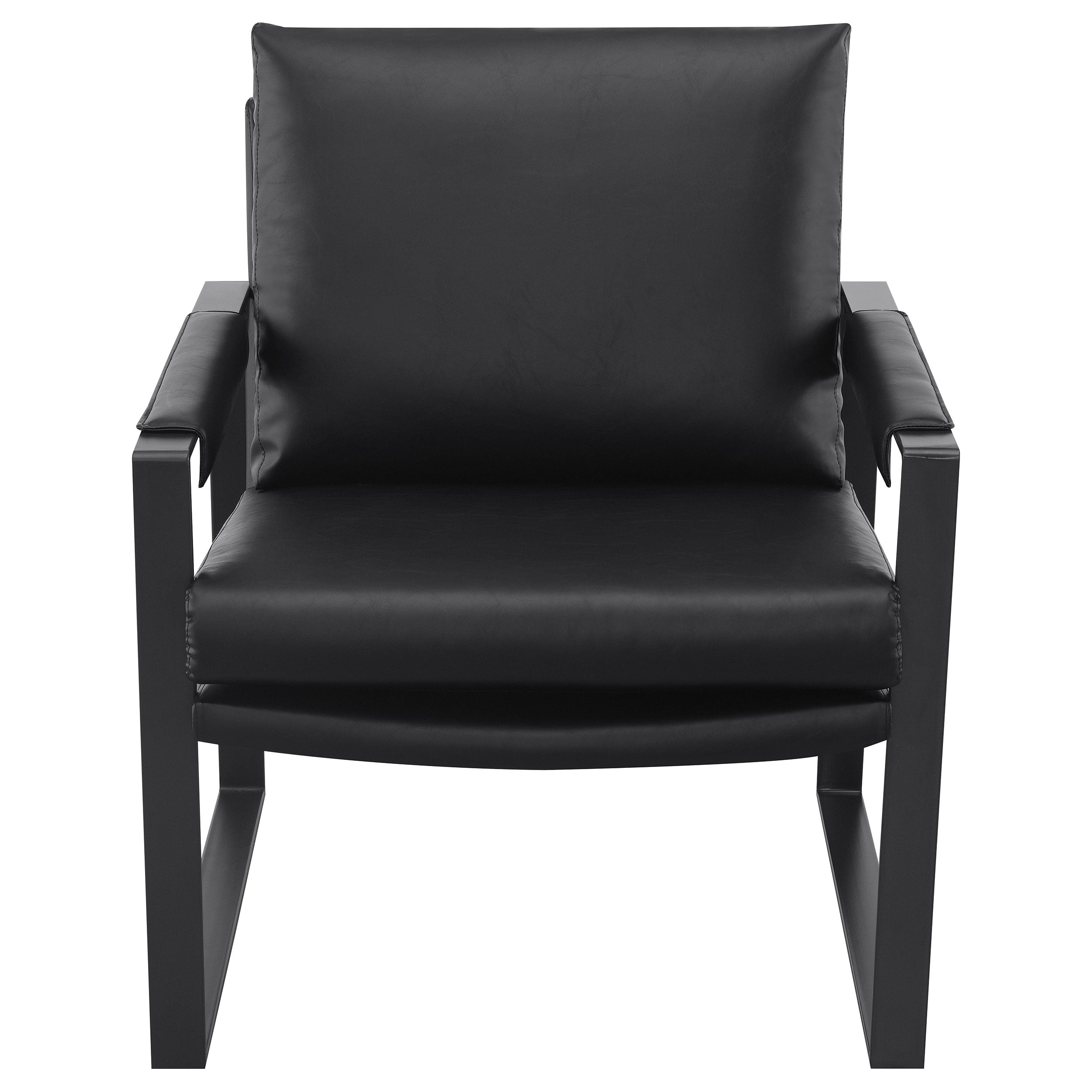 Rosalind Upholstered Track Arm Accent Chair Black — view 3