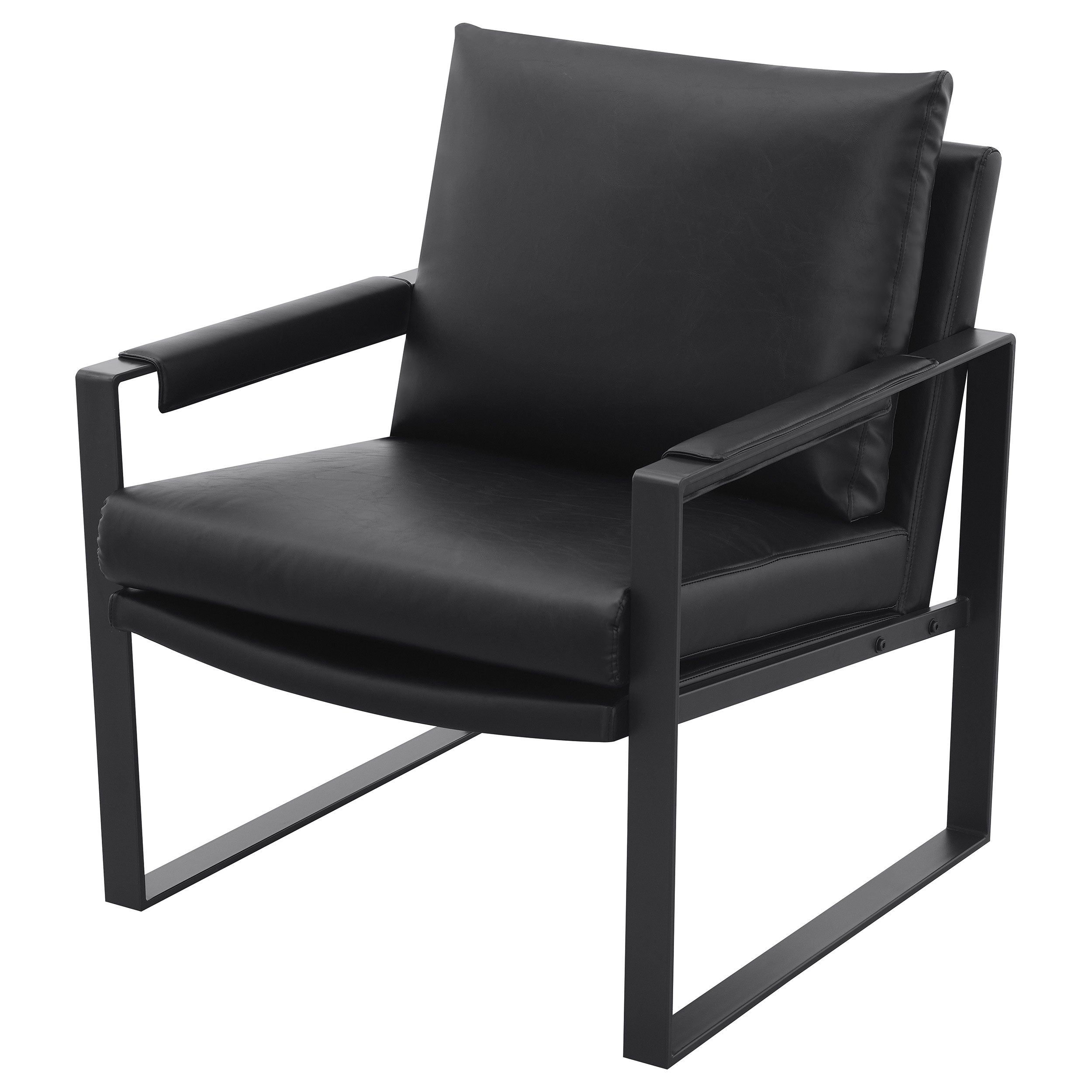 Rosalind Upholstered Track Arm Accent Chair Black — view 4