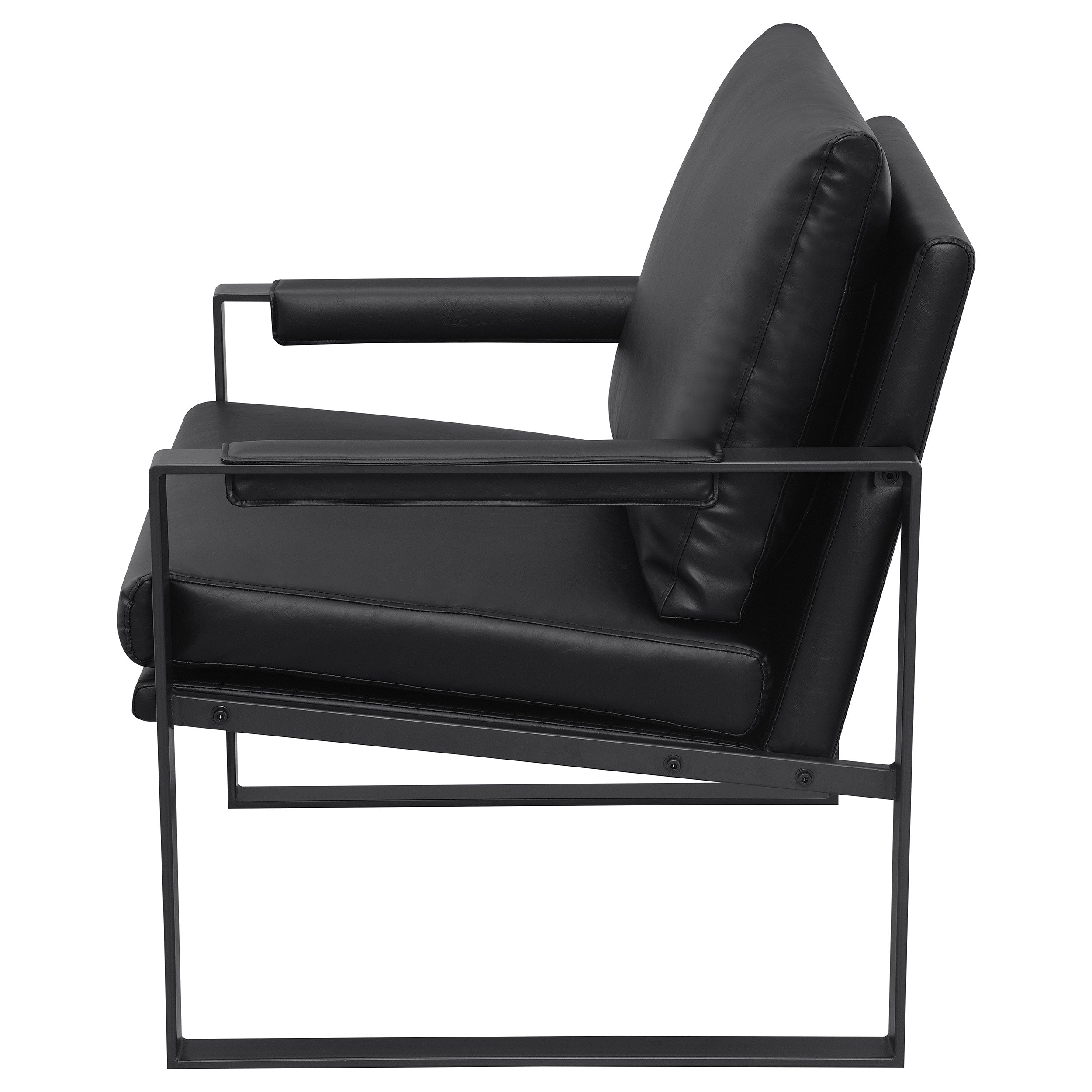 Rosalind Upholstered Track Arm Accent Chair Black — view 5