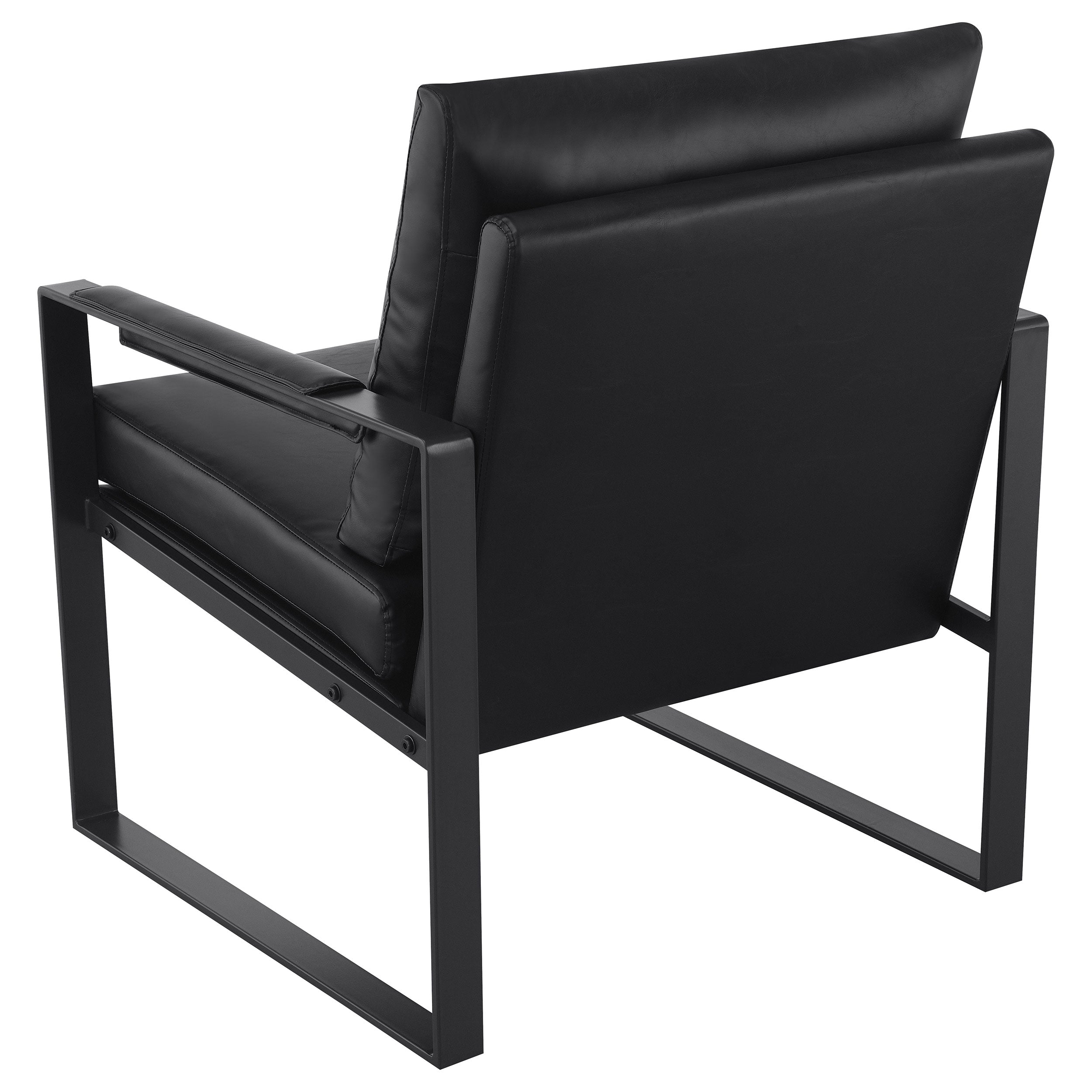 Rosalind Upholstered Track Arm Accent Chair Black — view 6