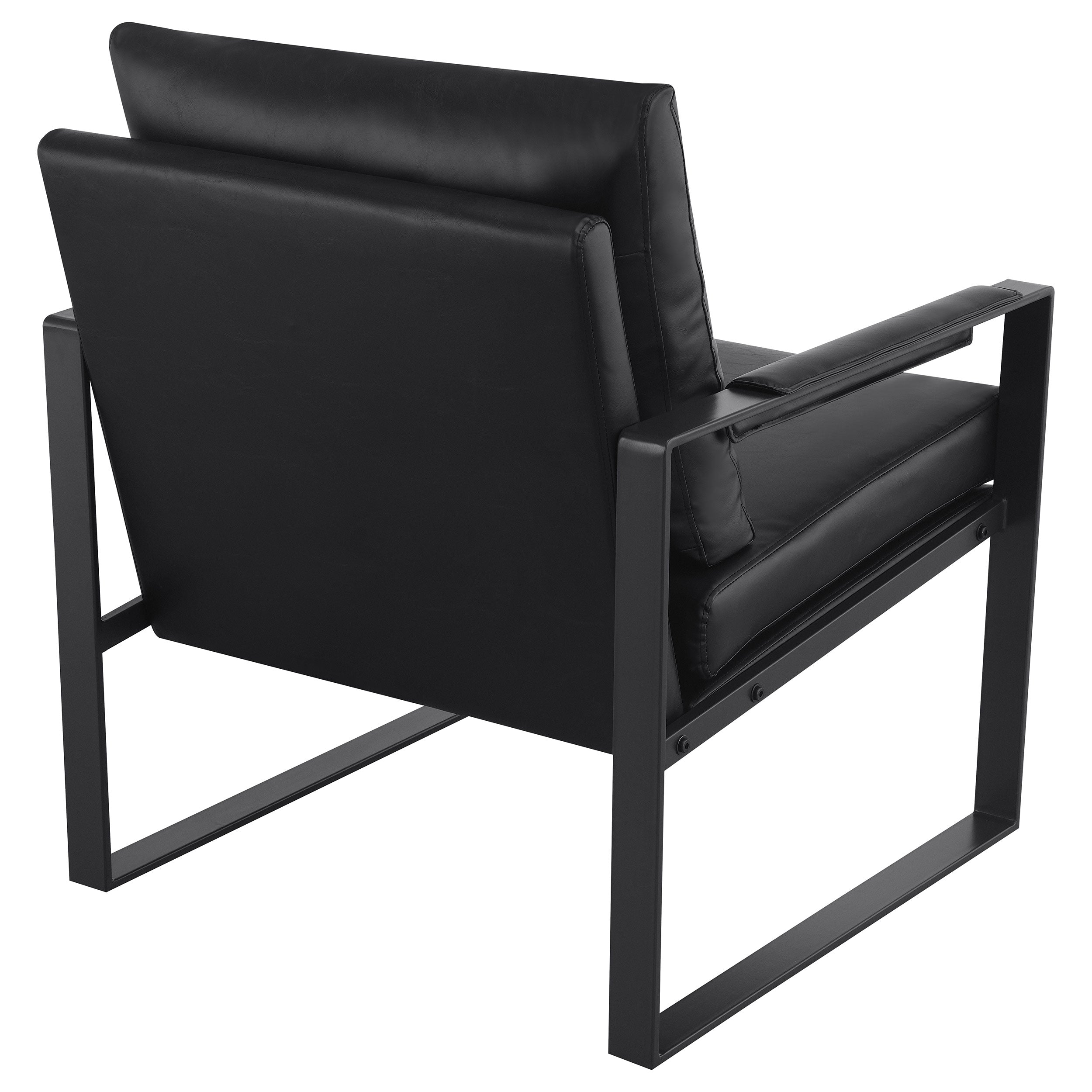 Rosalind Upholstered Track Arm Accent Chair Black — view 7
