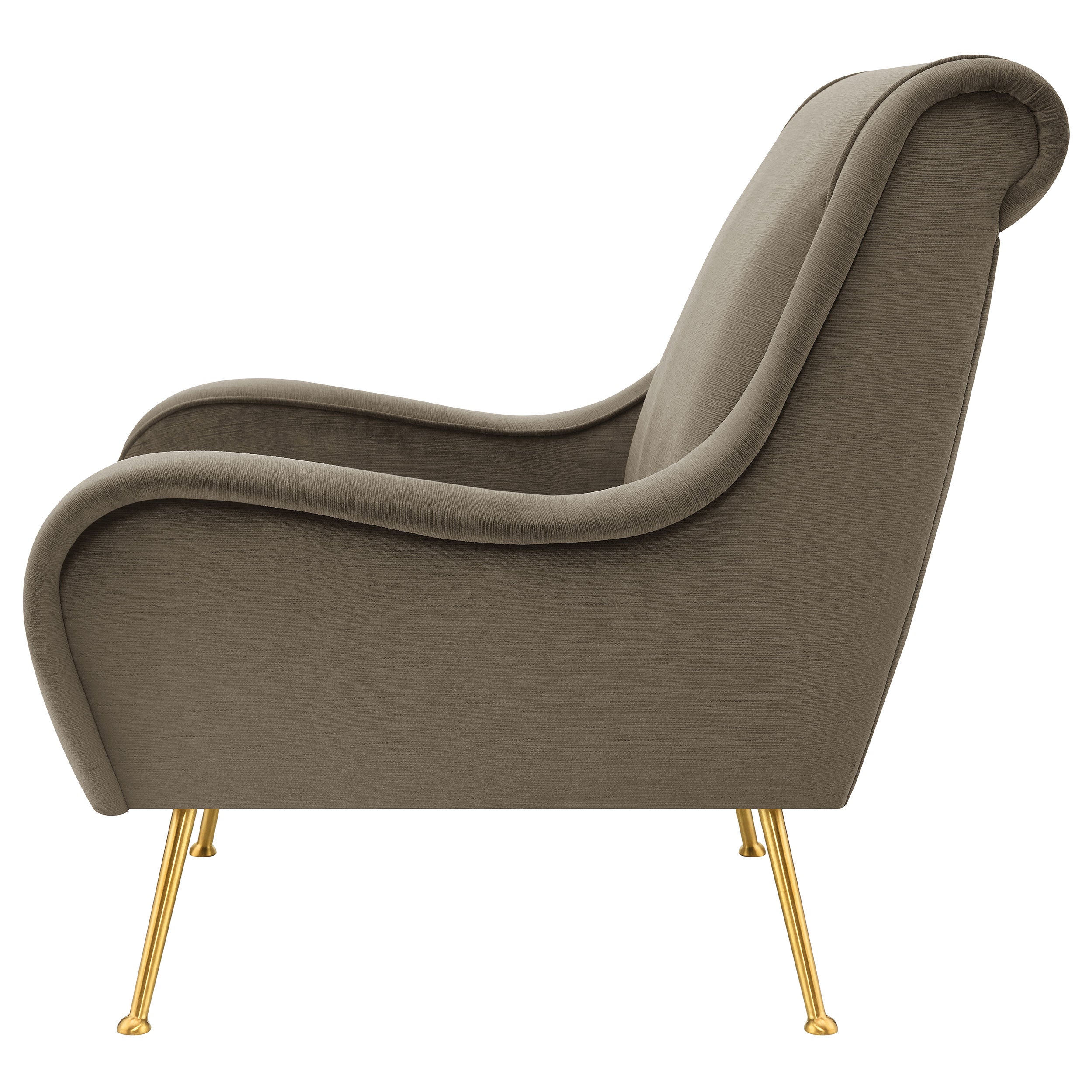 Ricci Upholstered Saddle Arm Accent Chair Truffle — view 5