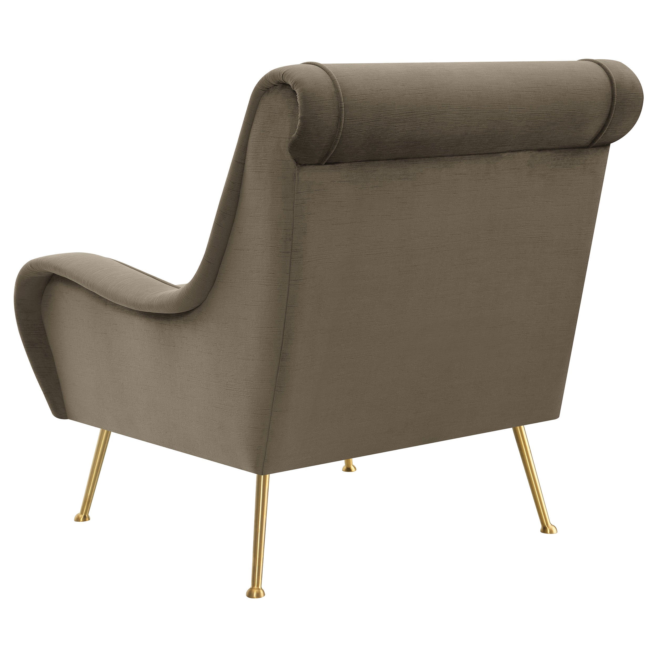 Ricci Upholstered Saddle Arm Accent Chair Truffle — view 6