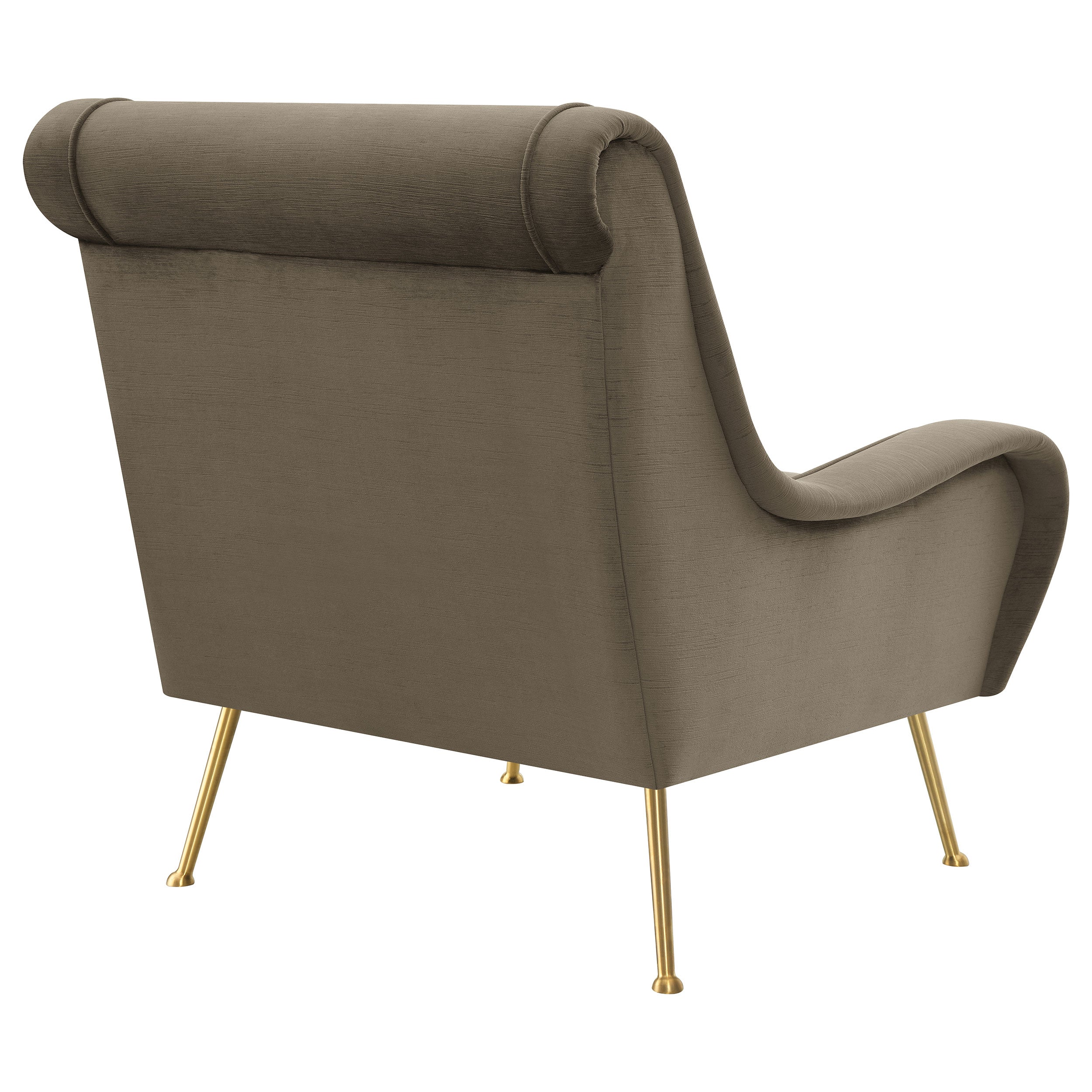 Ricci Upholstered Saddle Arm Accent Chair Truffle — view 7