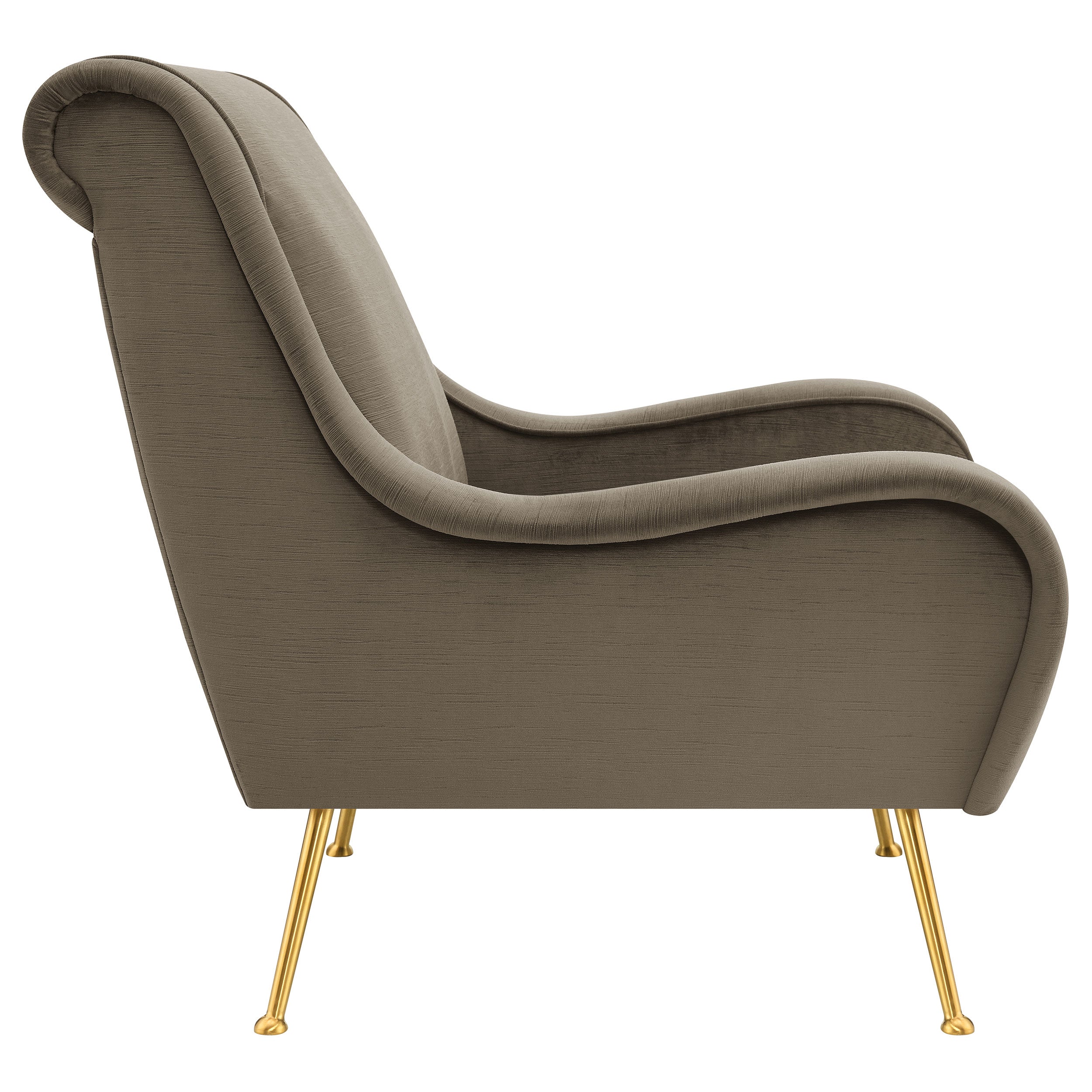 Ricci Upholstered Saddle Arm Accent Chair Truffle — view 8