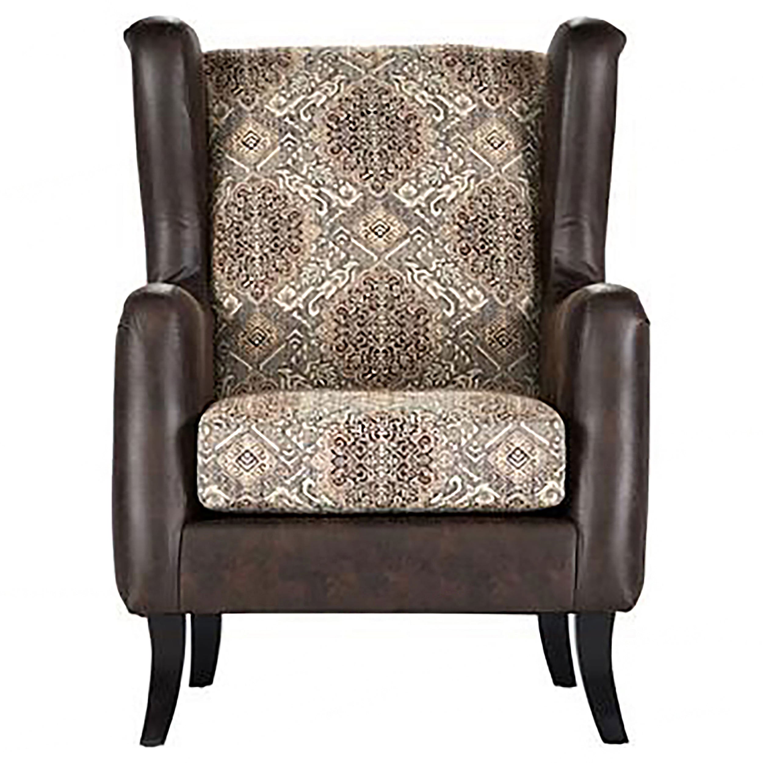 Elmbrook Upholstered Wingback Accent Club Chair Brown — view 3