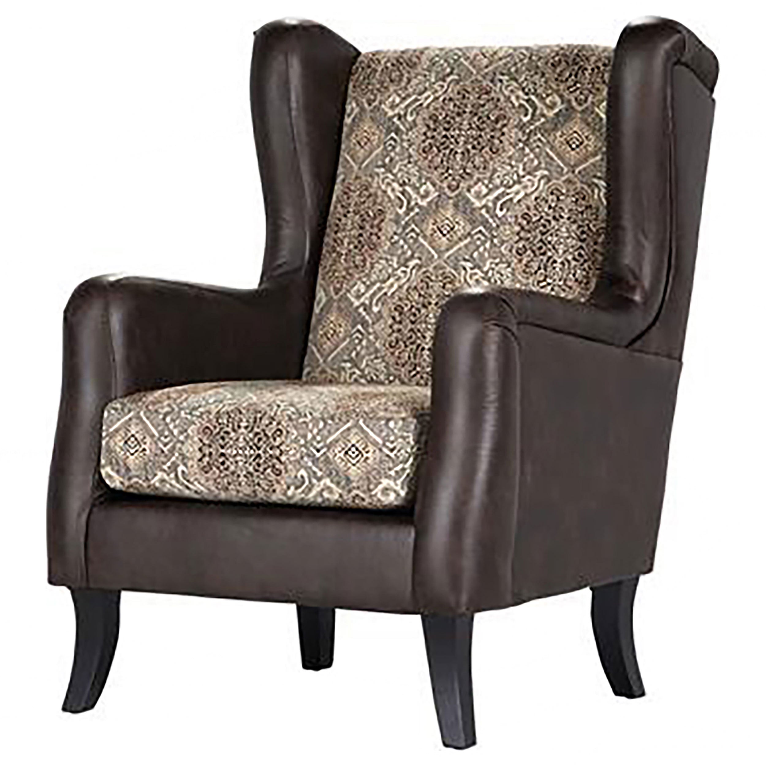 Elmbrook Upholstered Wingback Accent Club Chair Brown — view 4