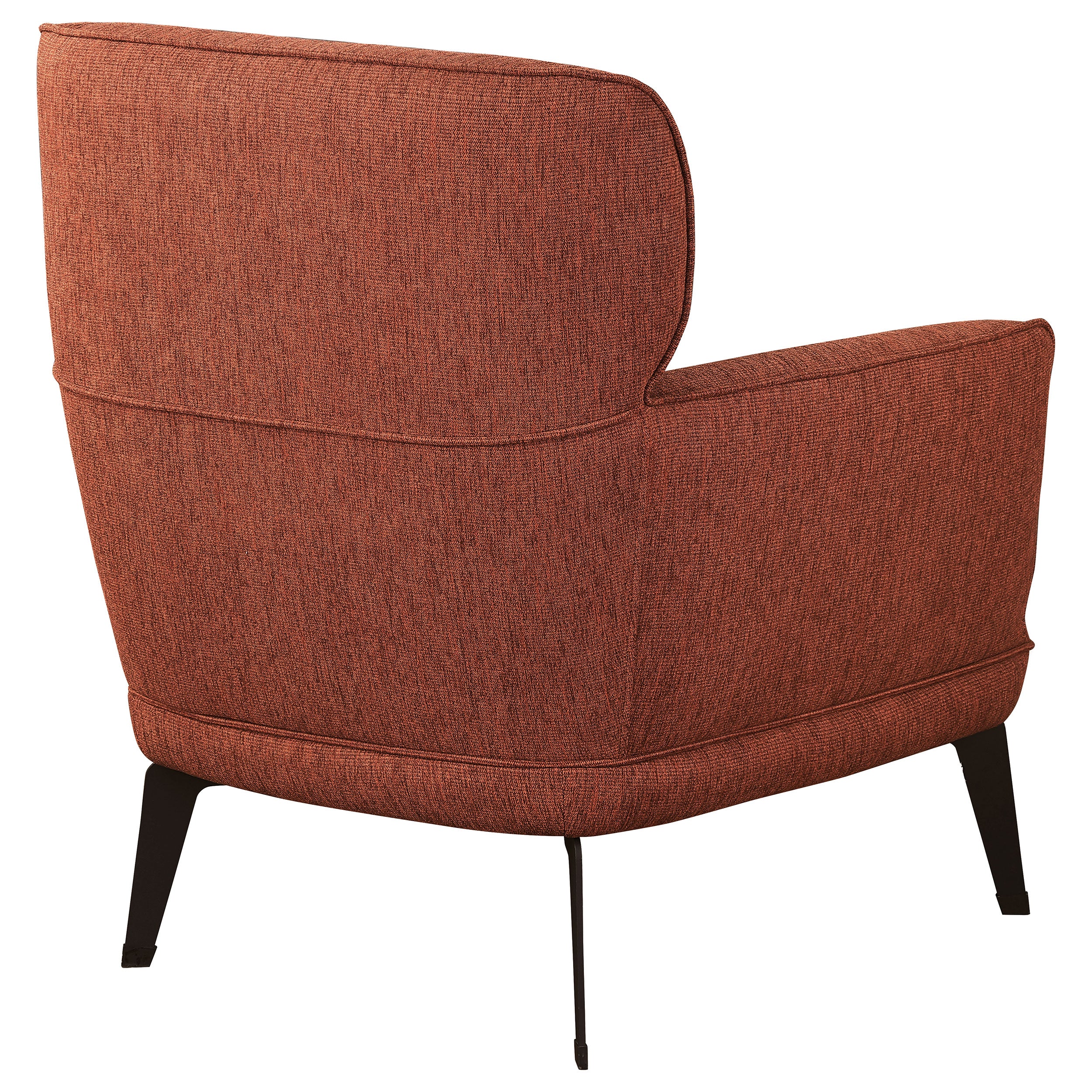 Andrea Upholstered Crescent Arm Accent Chair Orange — view 7