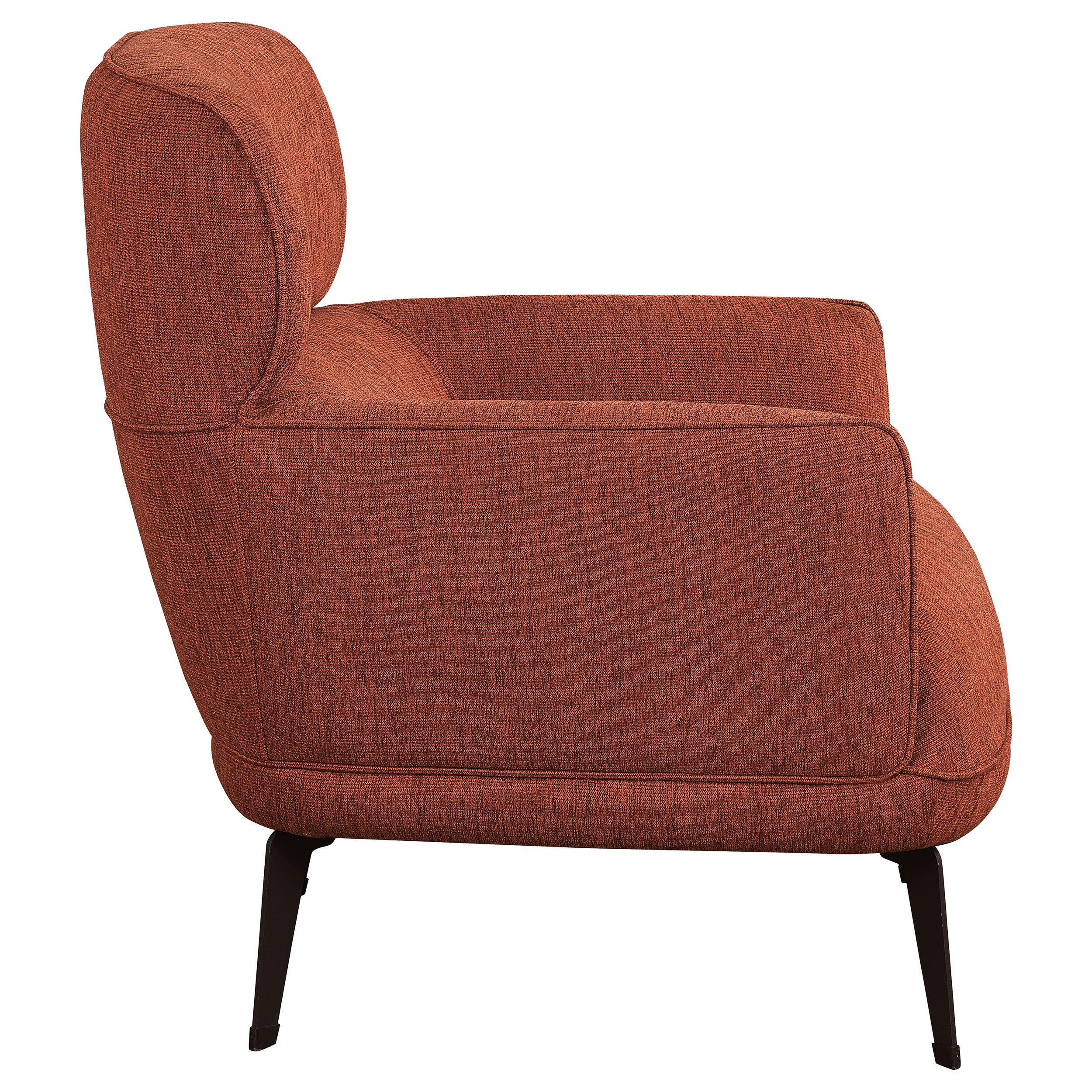 Andrea Upholstered Crescent Arm Accent Chair Orange — view 8