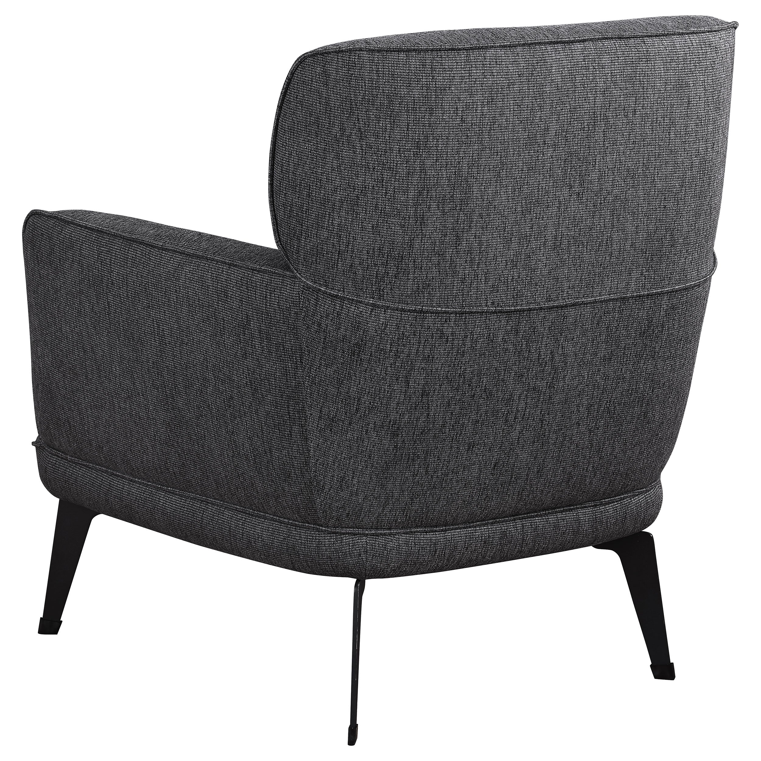 Andrea Upholstered Crescent Arm Accent Chair Grey — view 6