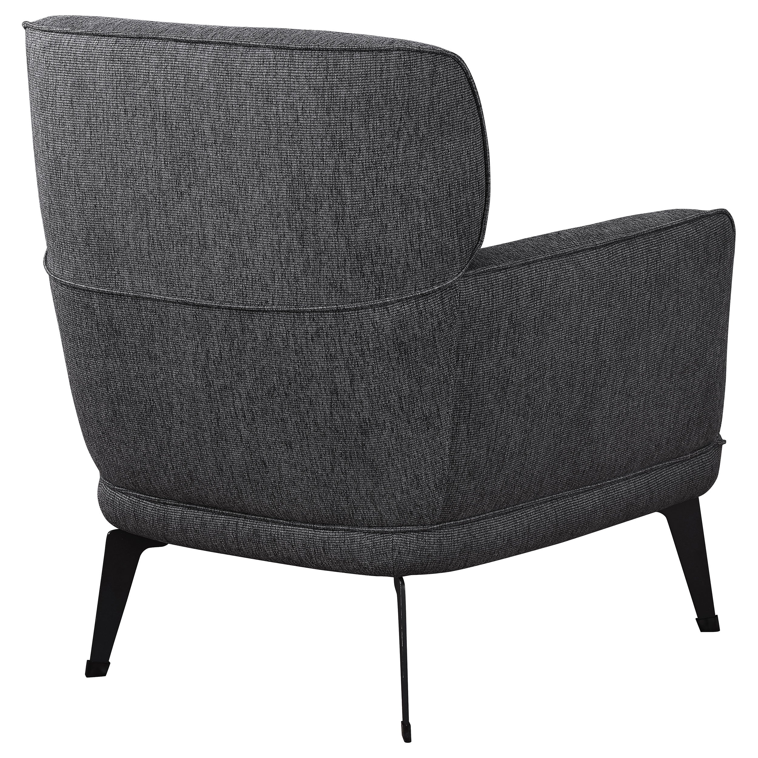 Andrea Upholstered Crescent Arm Accent Chair Grey — view 7