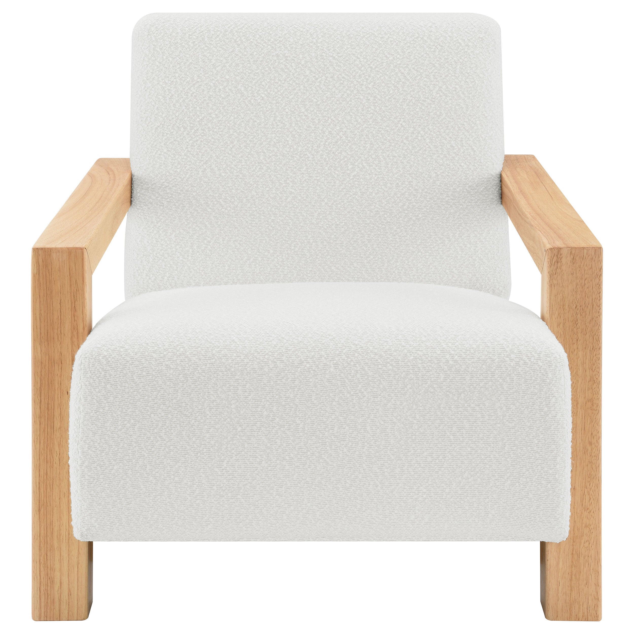 Fitzroy Boucle Upholstered Accent Arm Chair Ivory — view 3