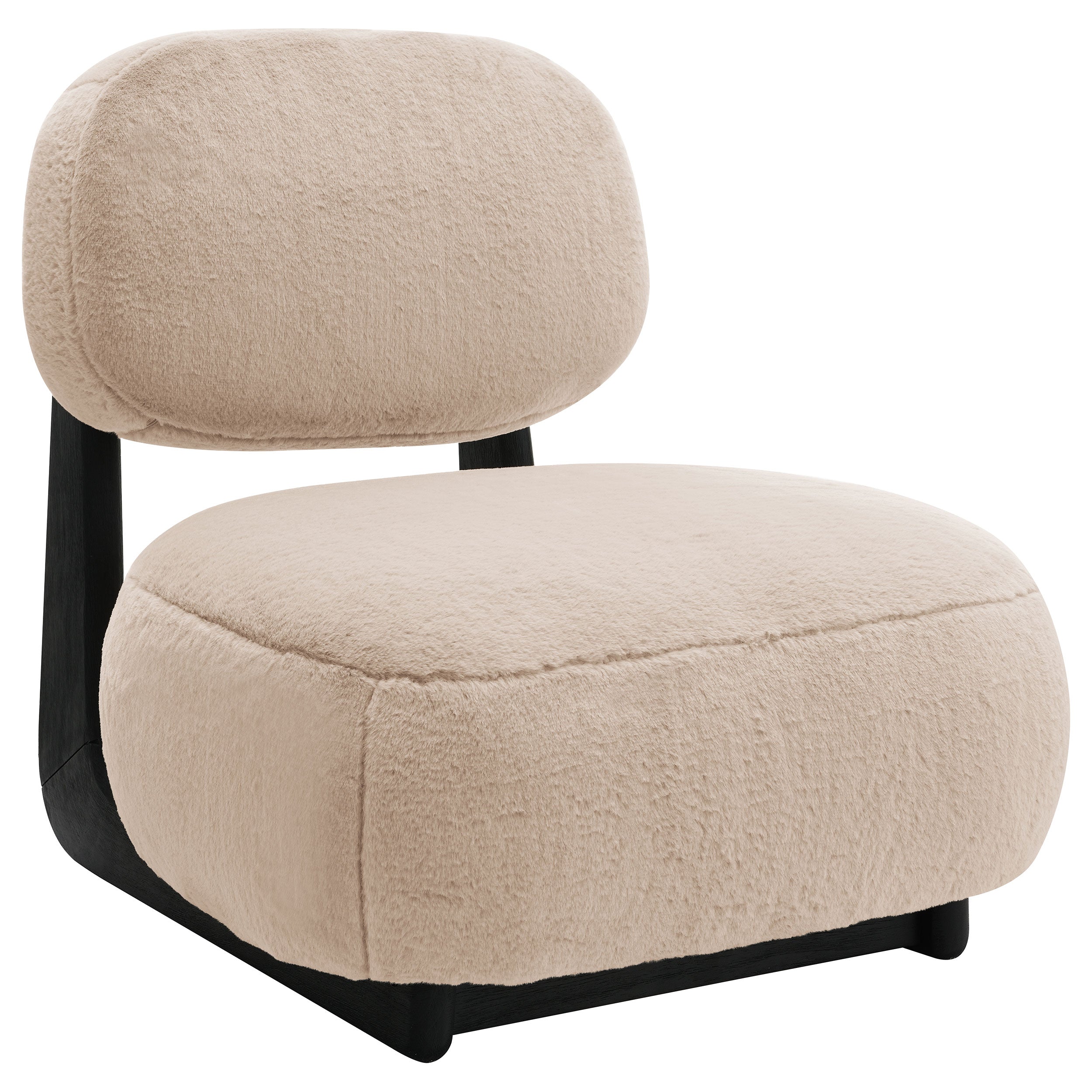 Duffie Upholstered Armless Accent Chair Camel — view 1