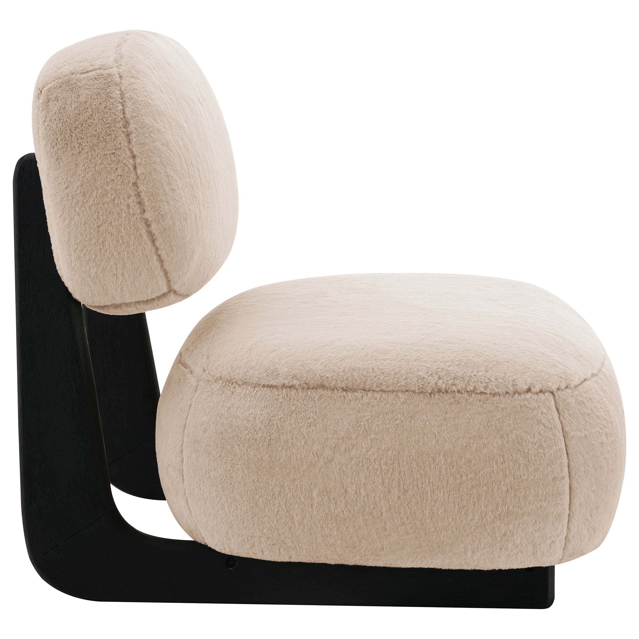Duffie Upholstered Armless Accent Chair Camel — view 8