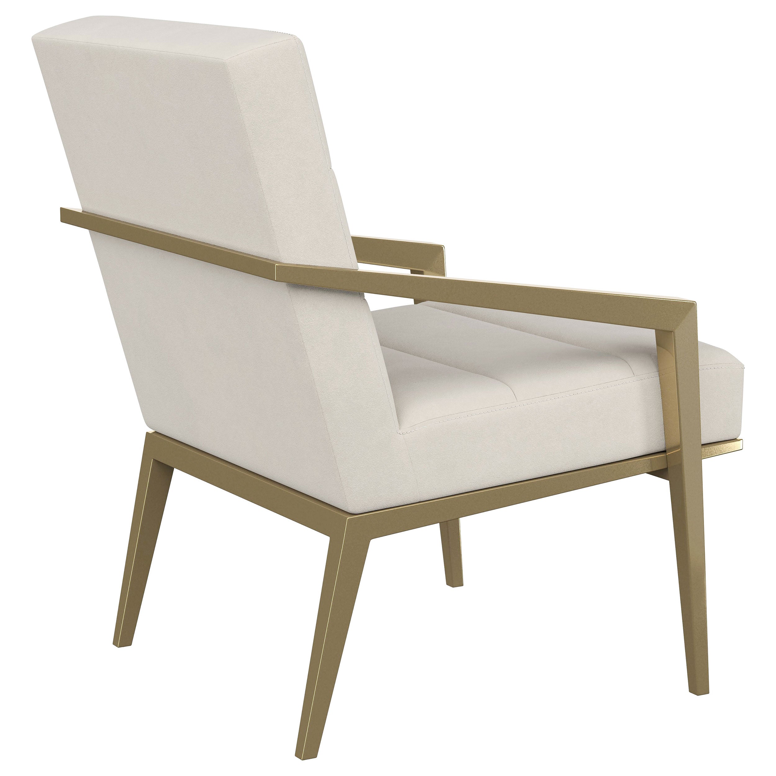 Kirra Upholstered Metal Arm Accent Chair Cream — view 8