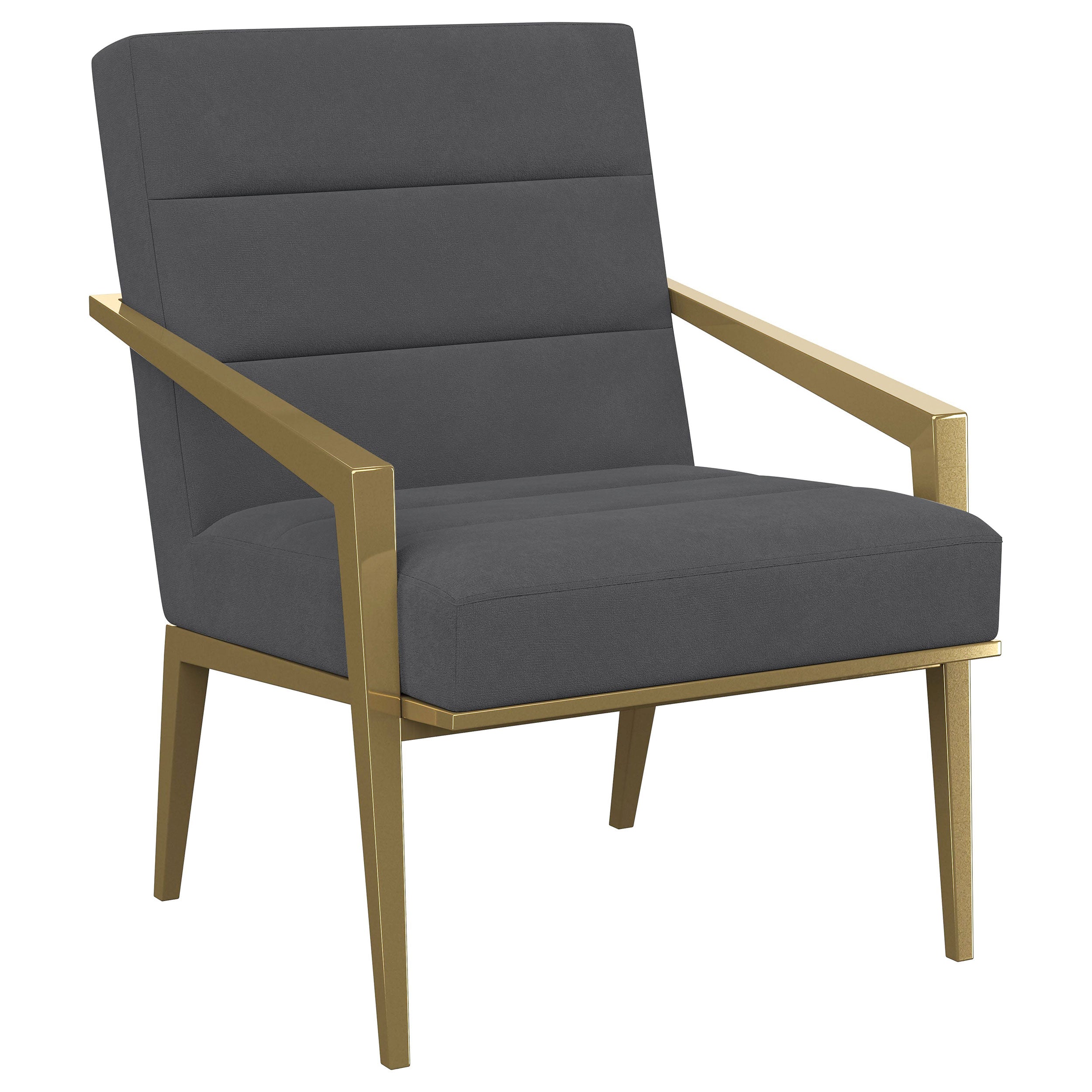 Kirra Upholstered Metal Arm Accent Chair Dark Grey — view 1