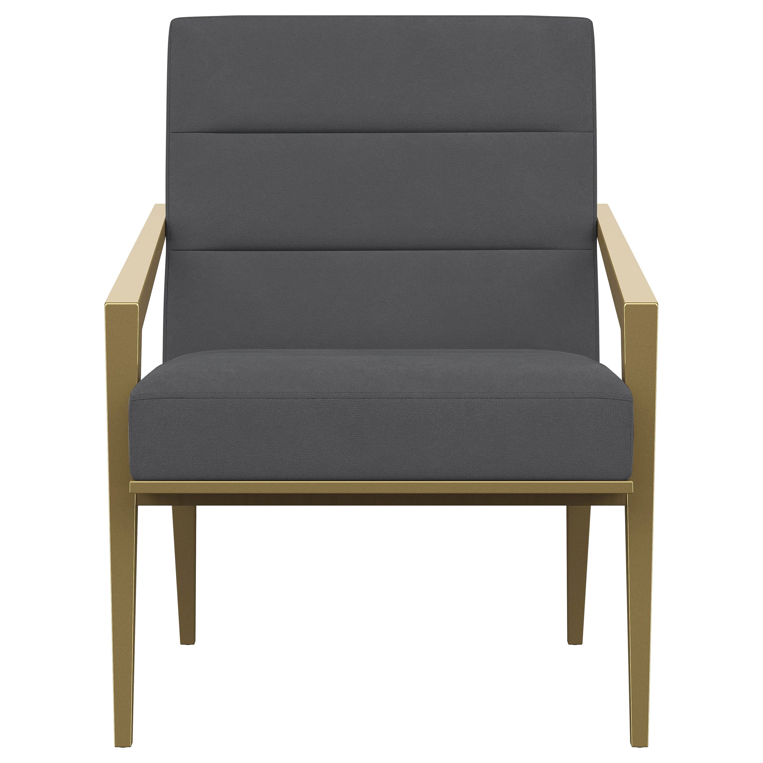Kirra Upholstered Metal Arm Accent Chair Dark Grey — view 3