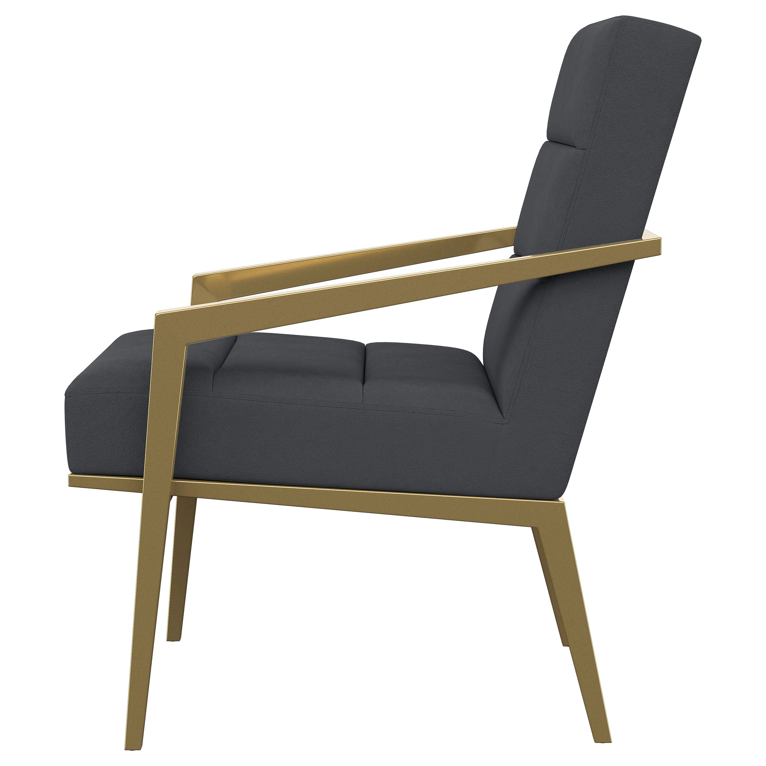 Kirra Upholstered Metal Arm Accent Chair Dark Grey — view 5