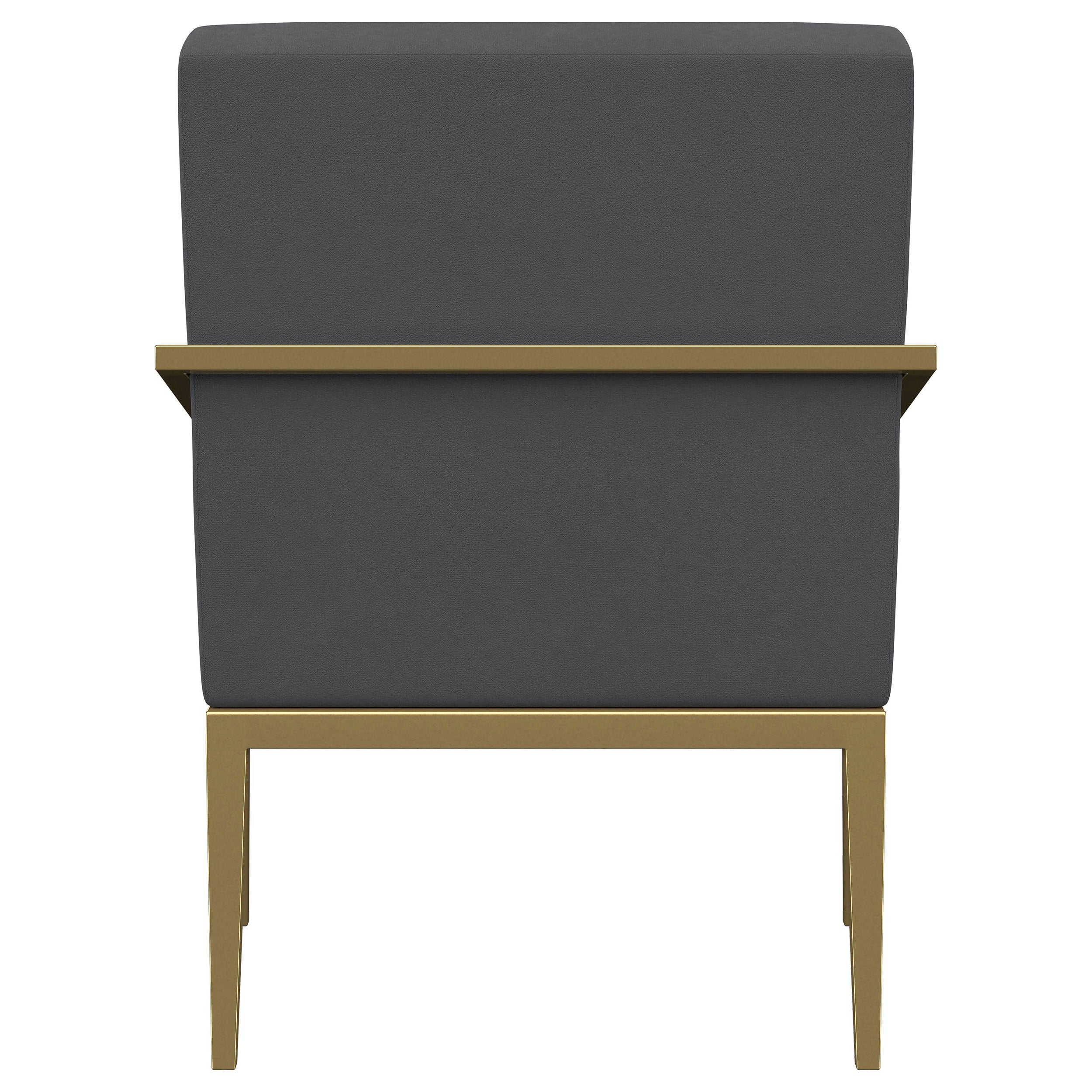 Kirra Upholstered Metal Arm Accent Chair Dark Grey — view 7