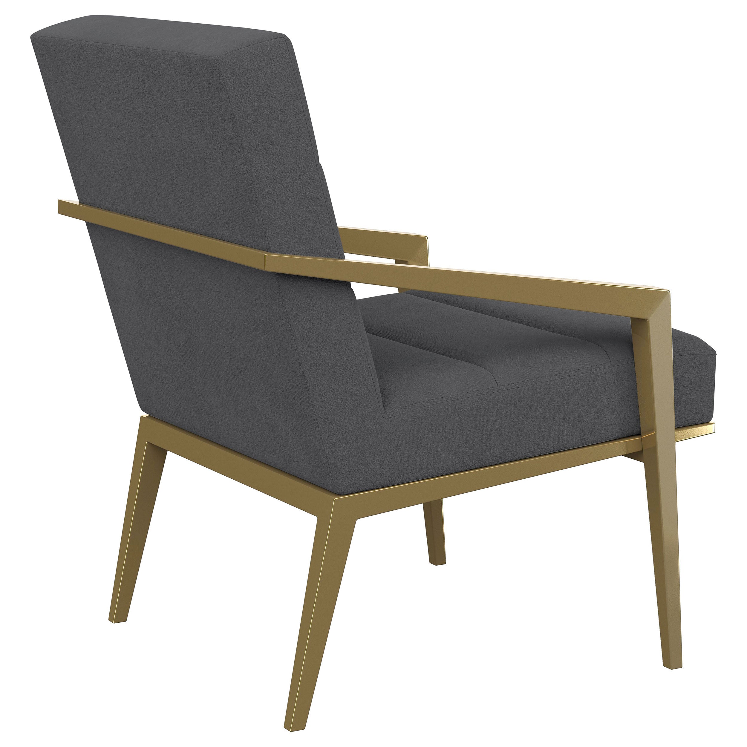 Kirra Upholstered Metal Arm Accent Chair Dark Grey — view 8