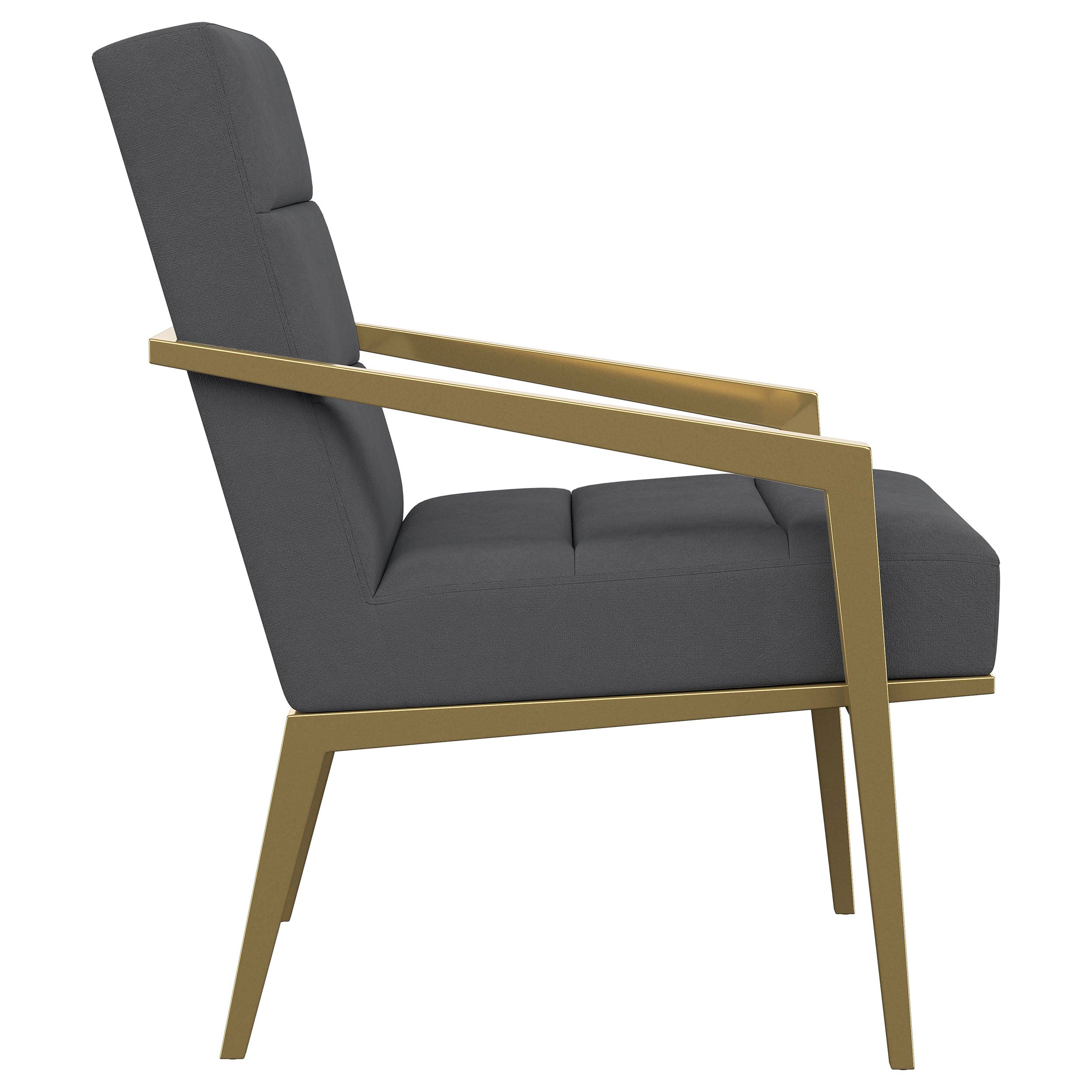 Kirra Upholstered Metal Arm Accent Chair Dark Grey — view 9