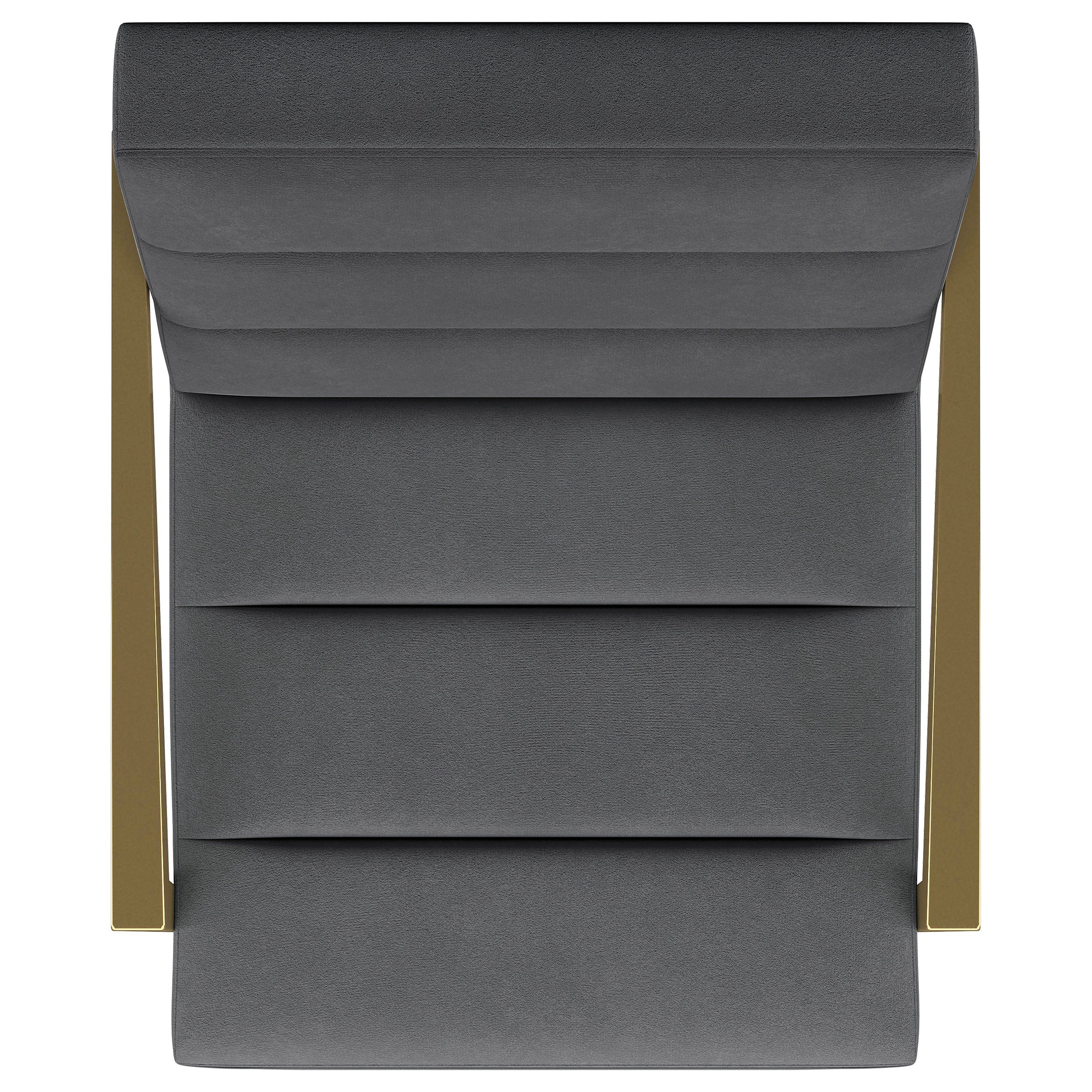 Kirra Upholstered Metal Arm Accent Chair Dark Grey — view 10