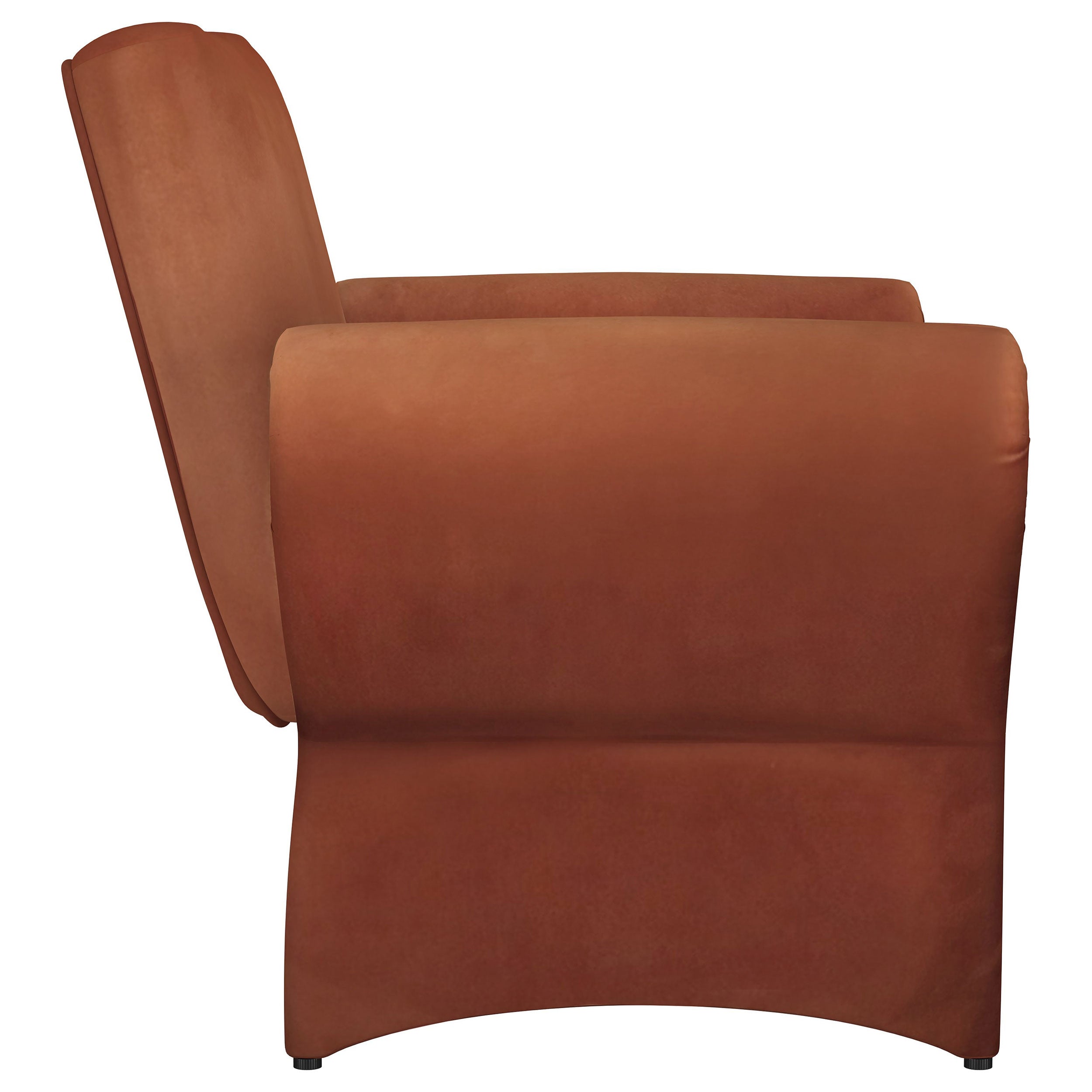 Liana Upholstered Roll Arm Accent Armchair Rust Orange — view 9
