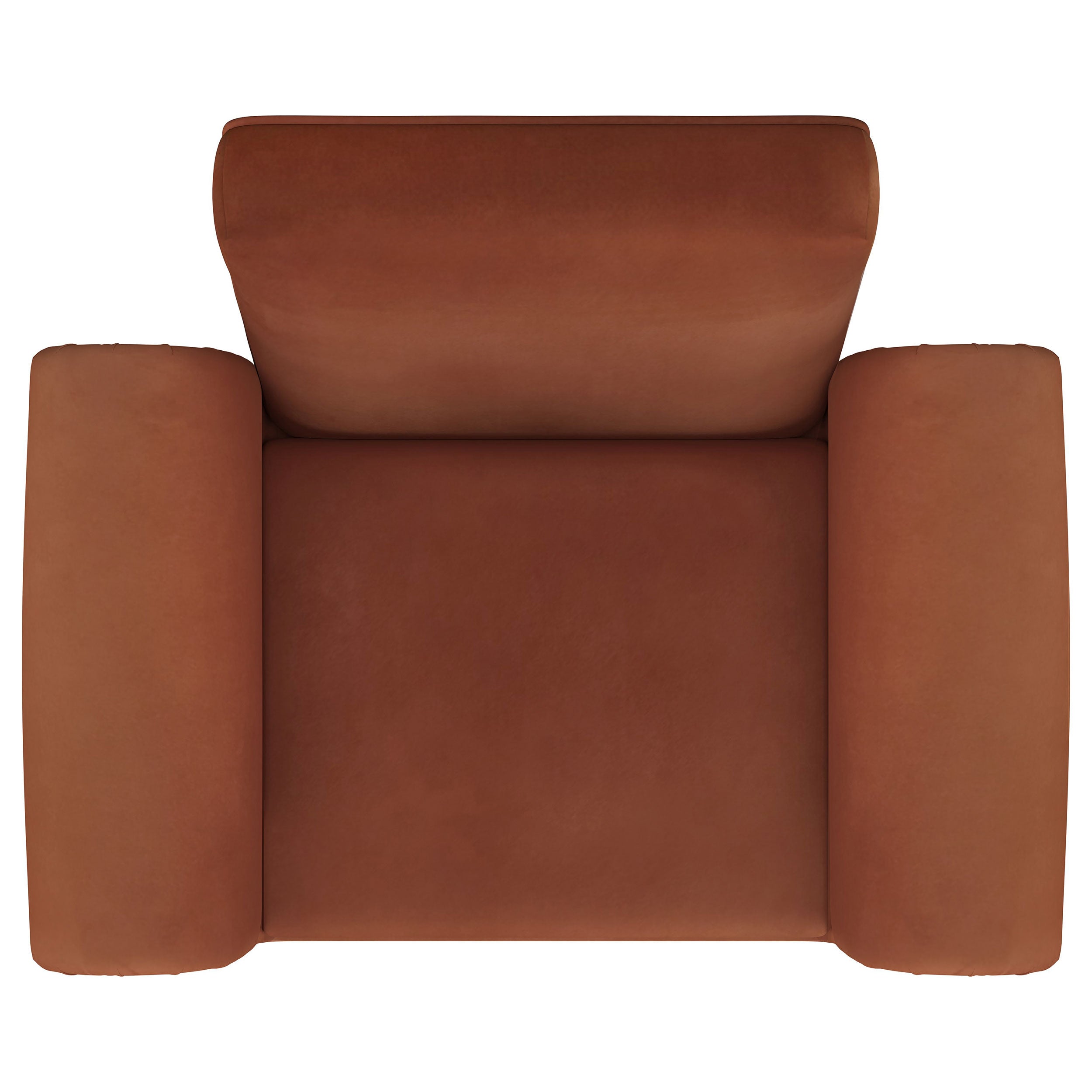 Liana Upholstered Roll Arm Accent Armchair Rust Orange — view 10