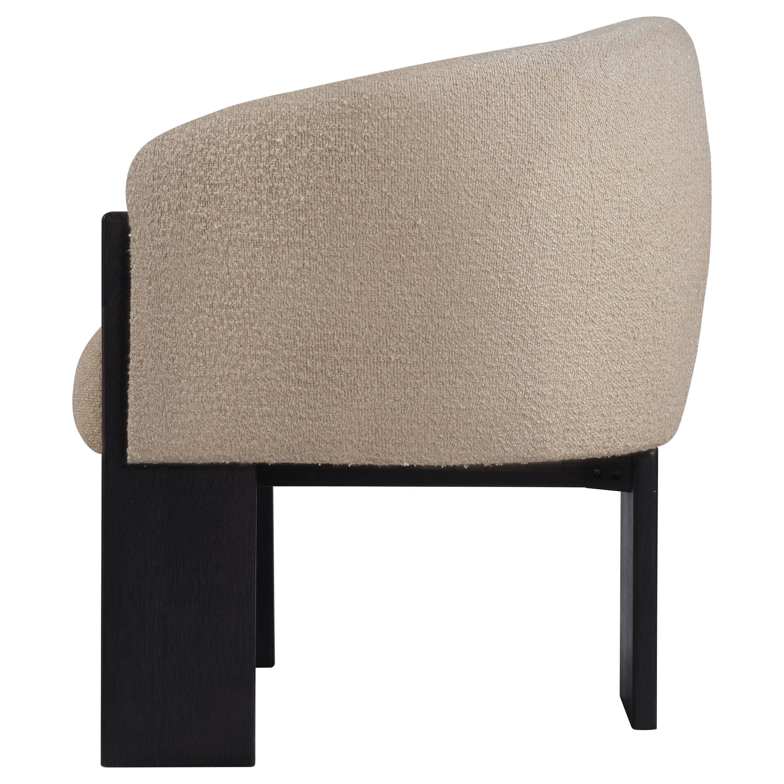 Valdez Boucle Upholstered Barrel Back Accent Chair Beige — view 5