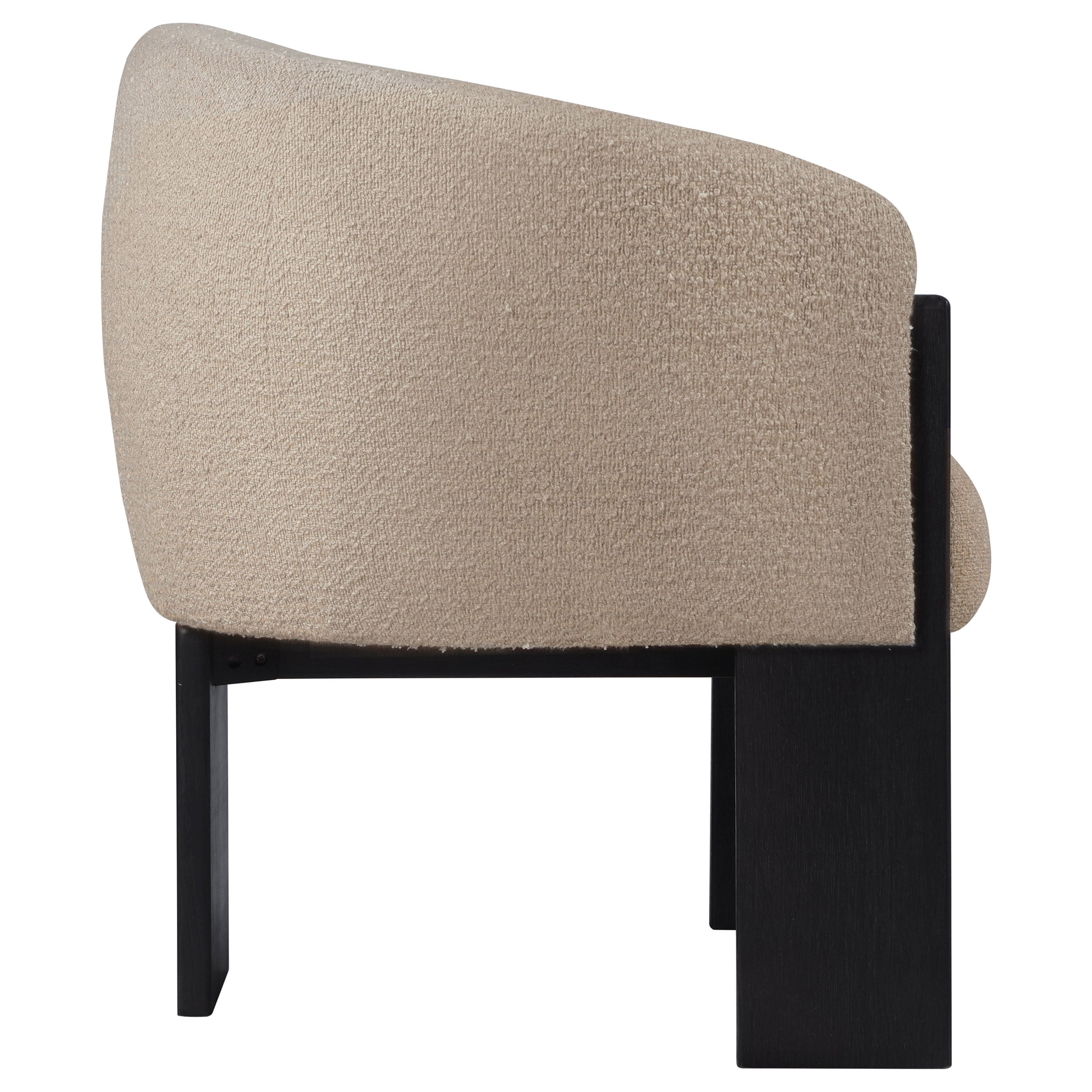 Valdez Boucle Upholstered Barrel Back Accent Chair Beige — view 9