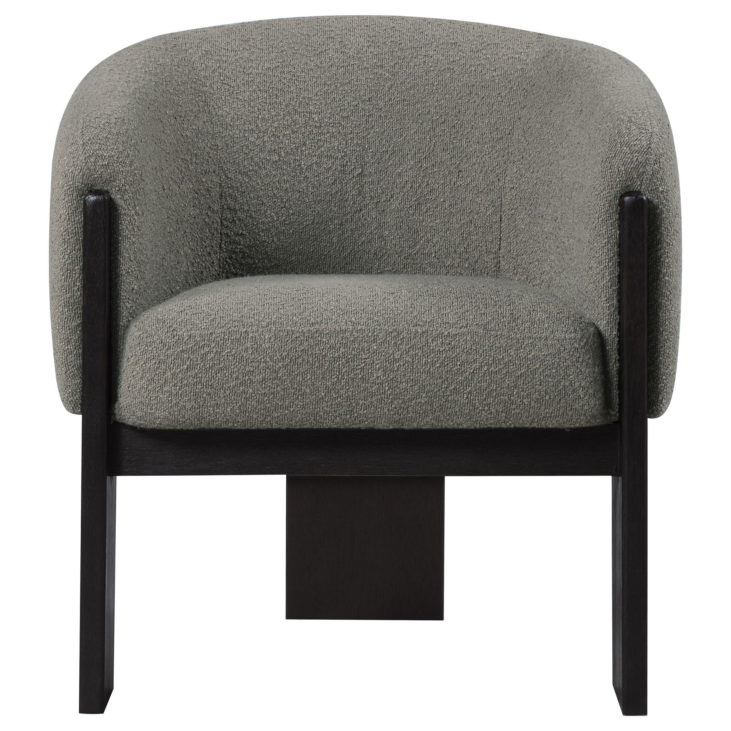 Valdez Boucle Upholstered Barrel Back Accent Chair Brown — view 3