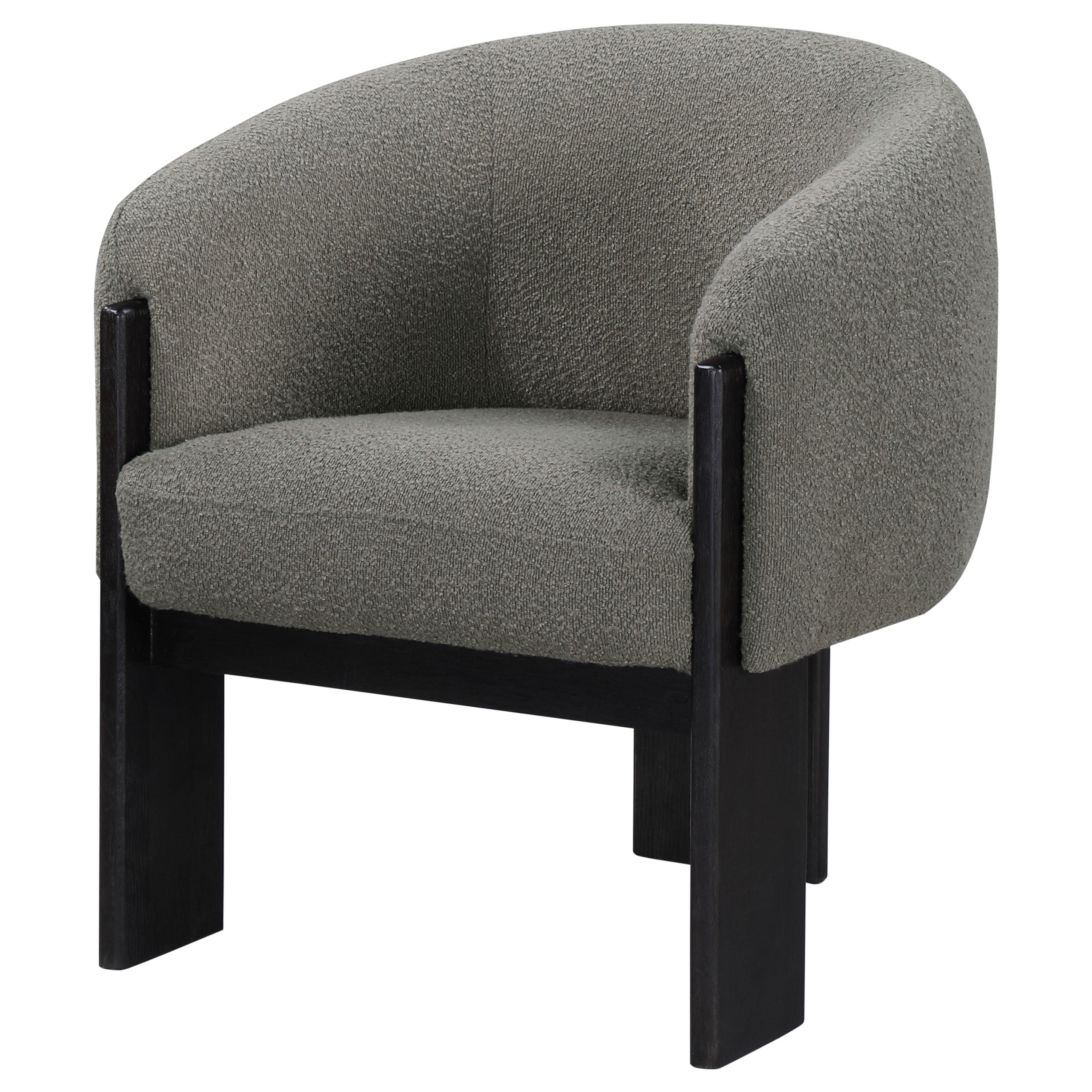 Valdez Boucle Upholstered Barrel Back Accent Chair Brown — view 4
