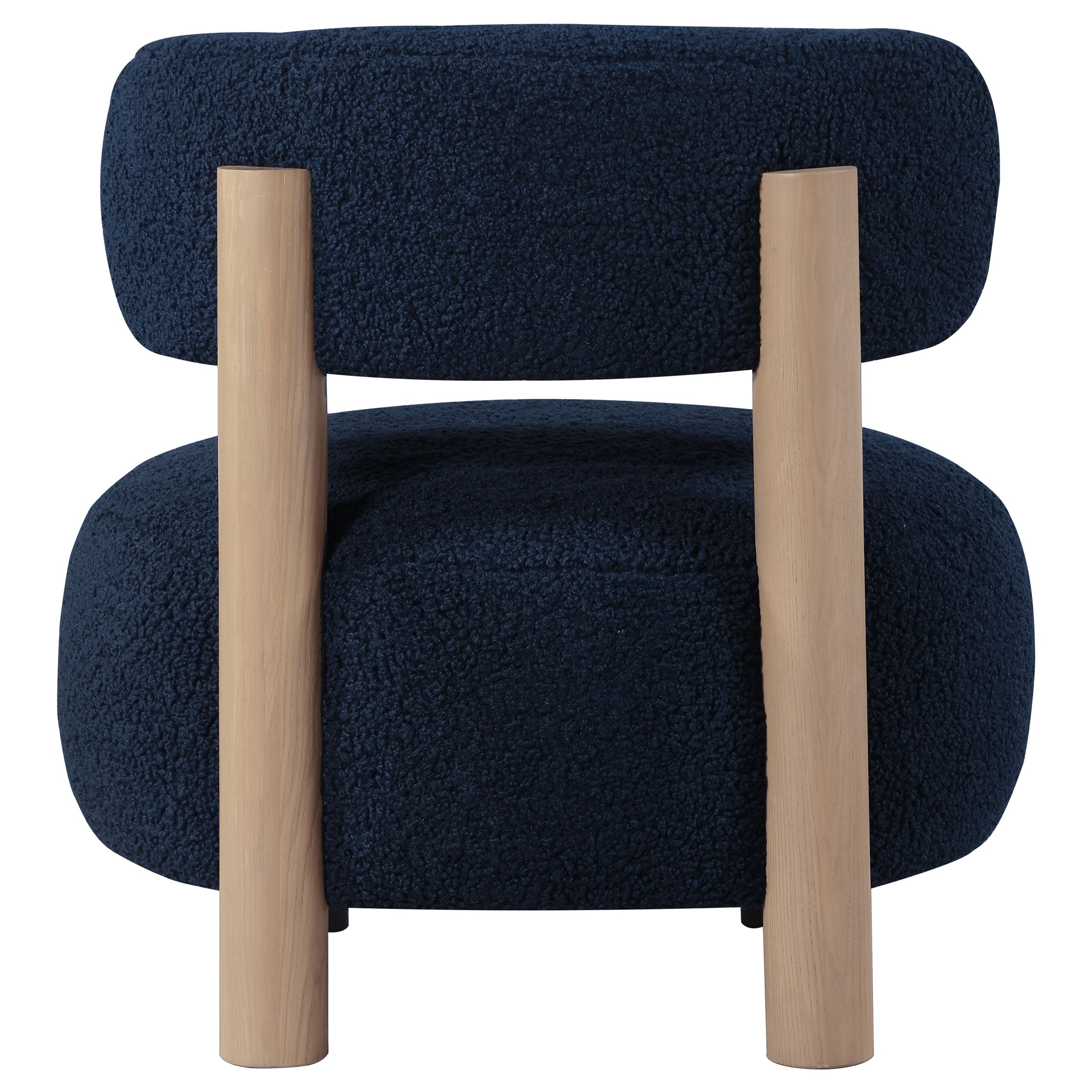 Zonie Boucle Upholstered Barrel Back Accent Chair Blue — view 7