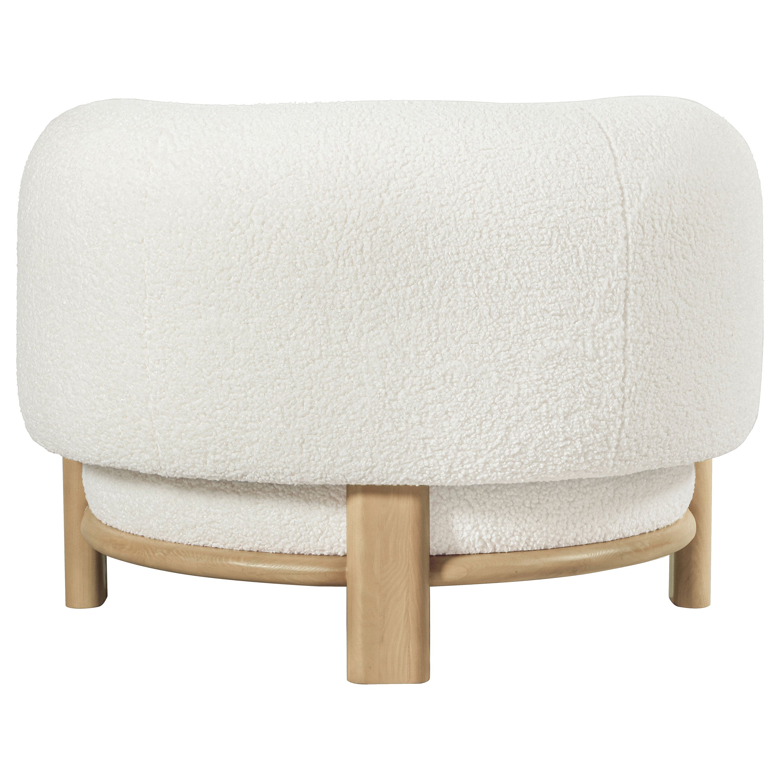 Lawler Upholstered Barrel Back Accent Chair Ivory and Natural — view 7