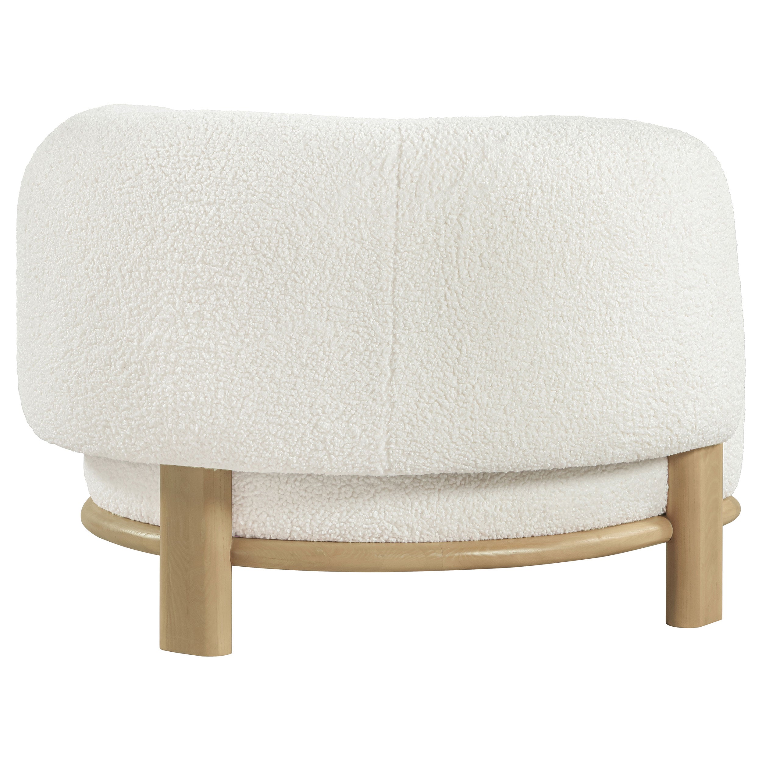 Lawler Upholstered Barrel Back Accent Chair Ivory and Natural — view 8