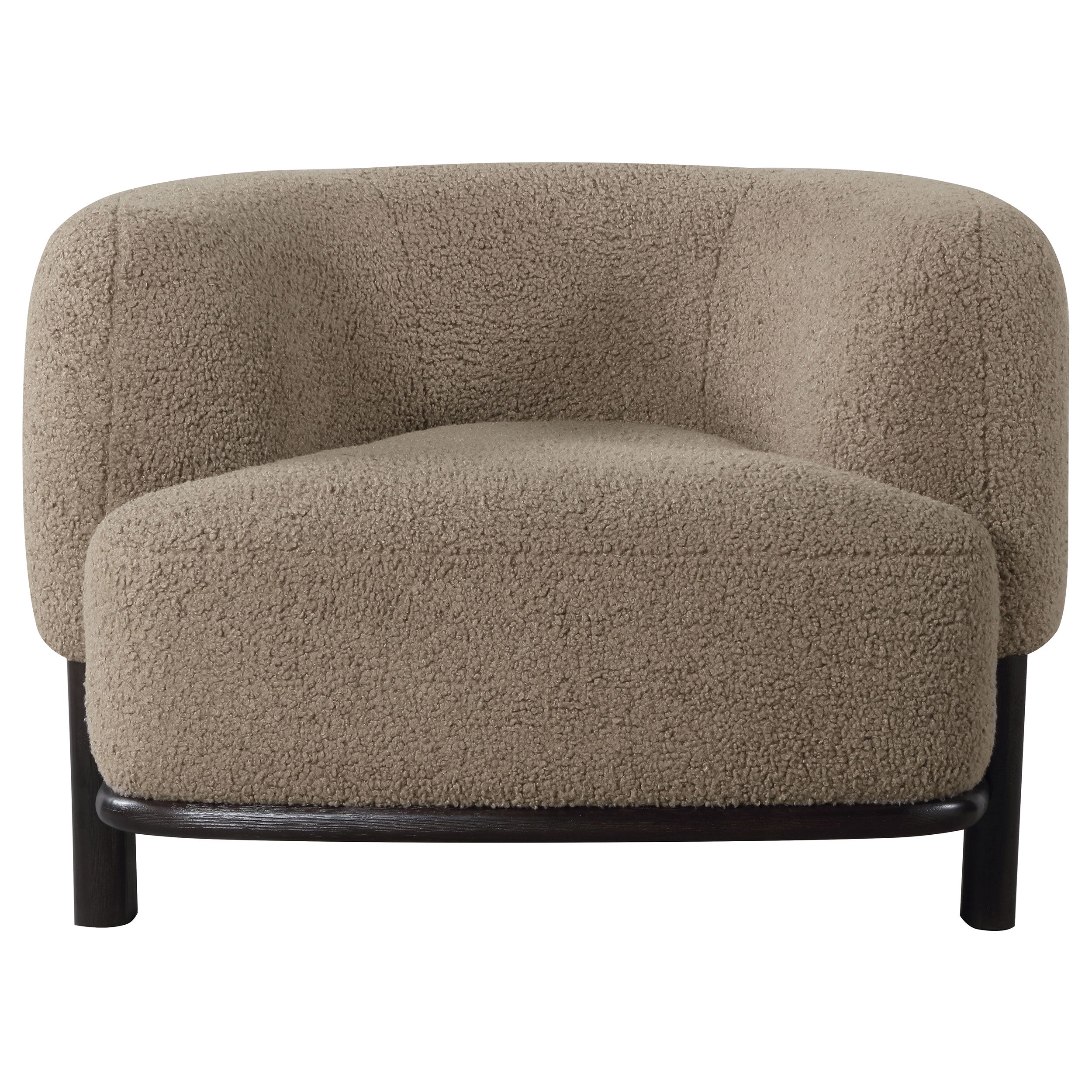 Lawler Upholstered Barrel Back Accent Chair Brown and Black — view 3
