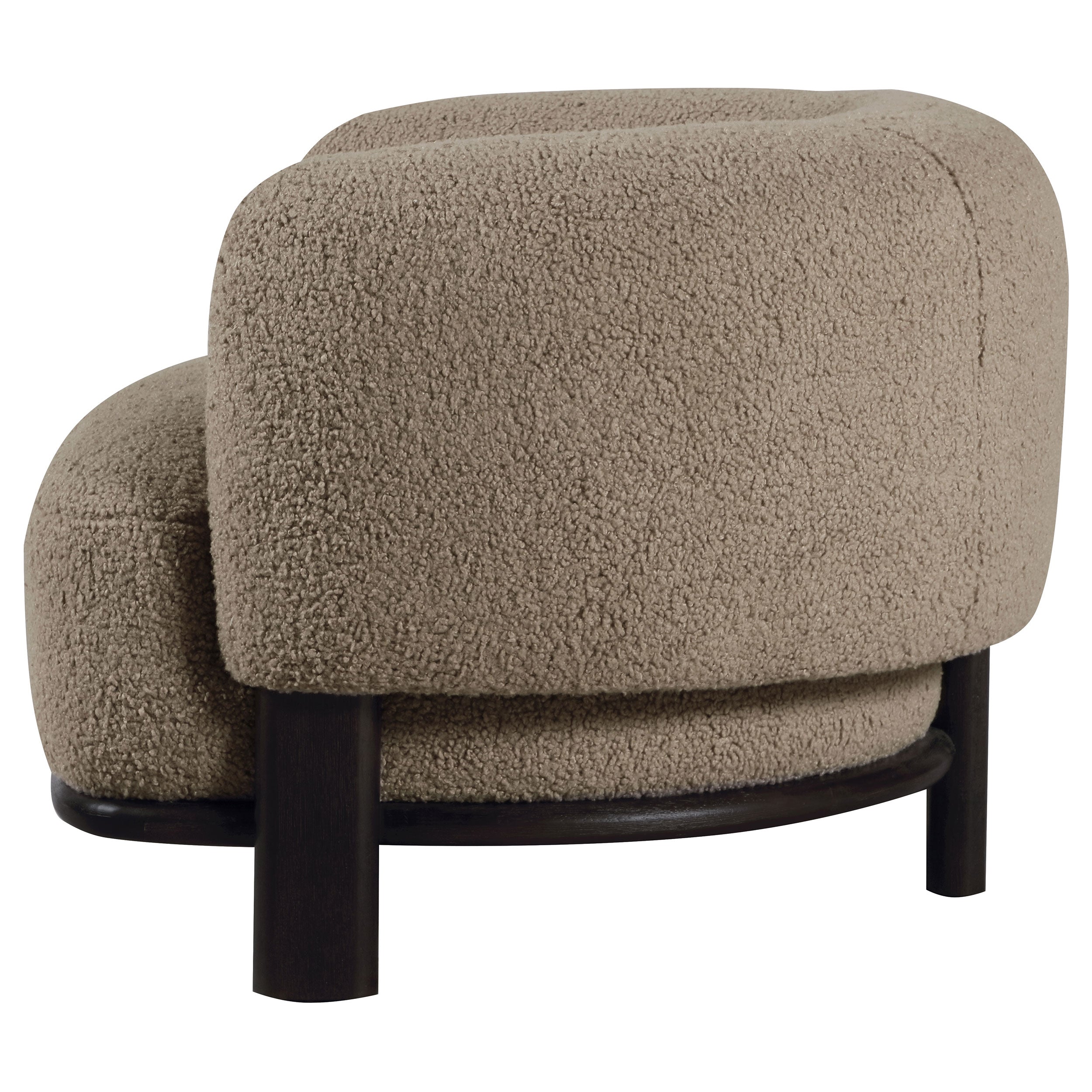 Lawler Upholstered Barrel Back Accent Chair Brown and Black — view 5