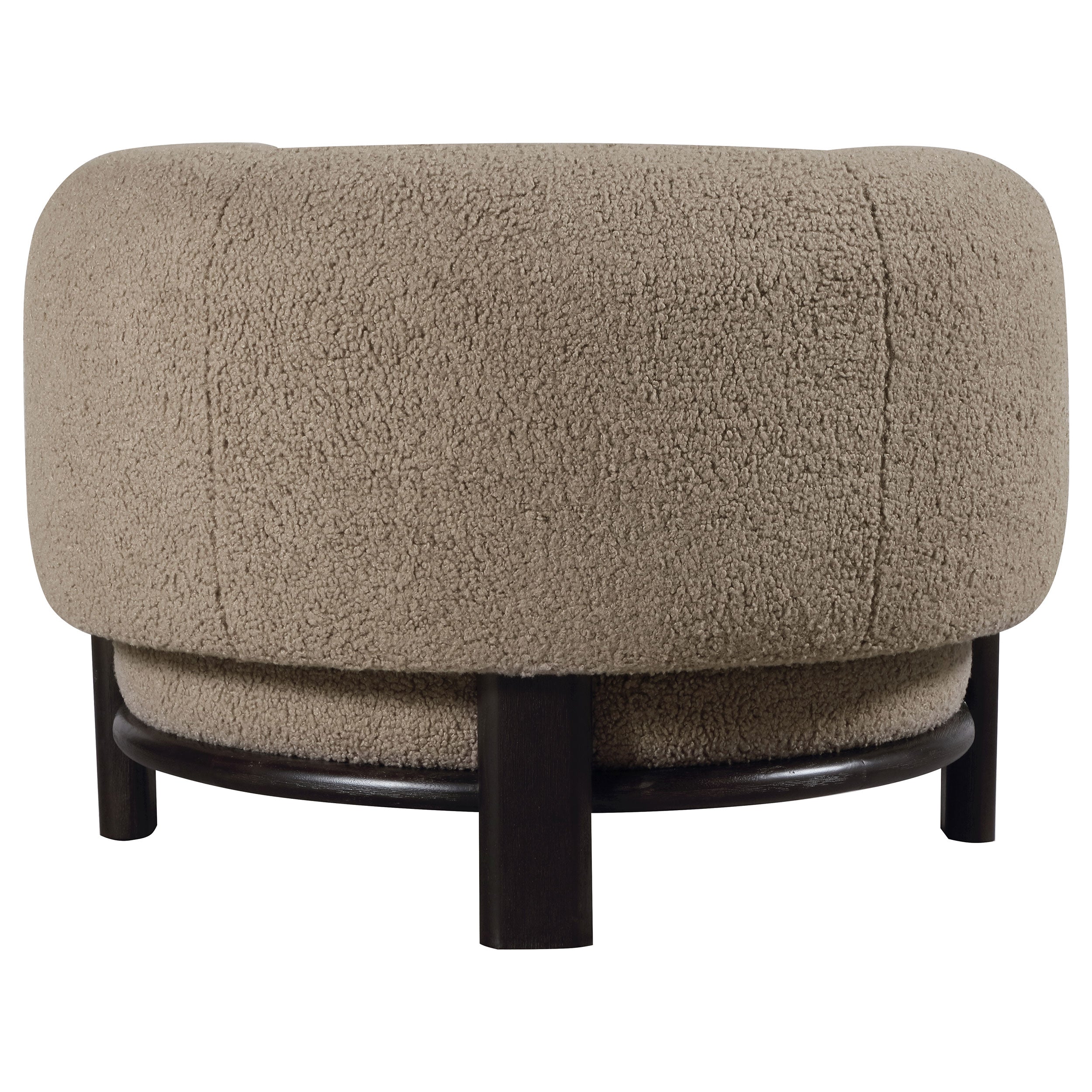 Lawler Upholstered Barrel Back Accent Chair Brown and Black — view 7