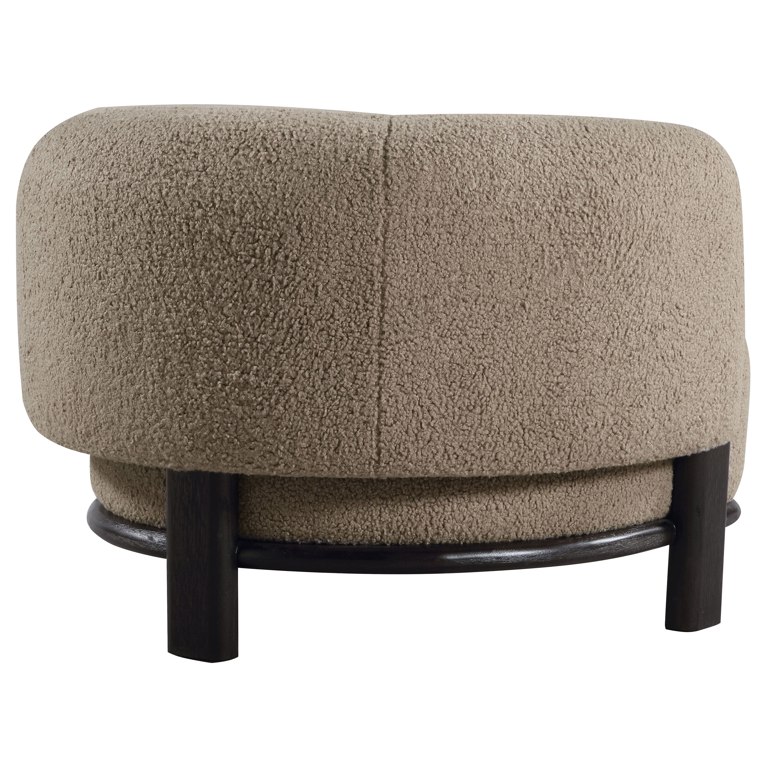 Lawler Upholstered Barrel Back Accent Chair Brown and Black — view 8