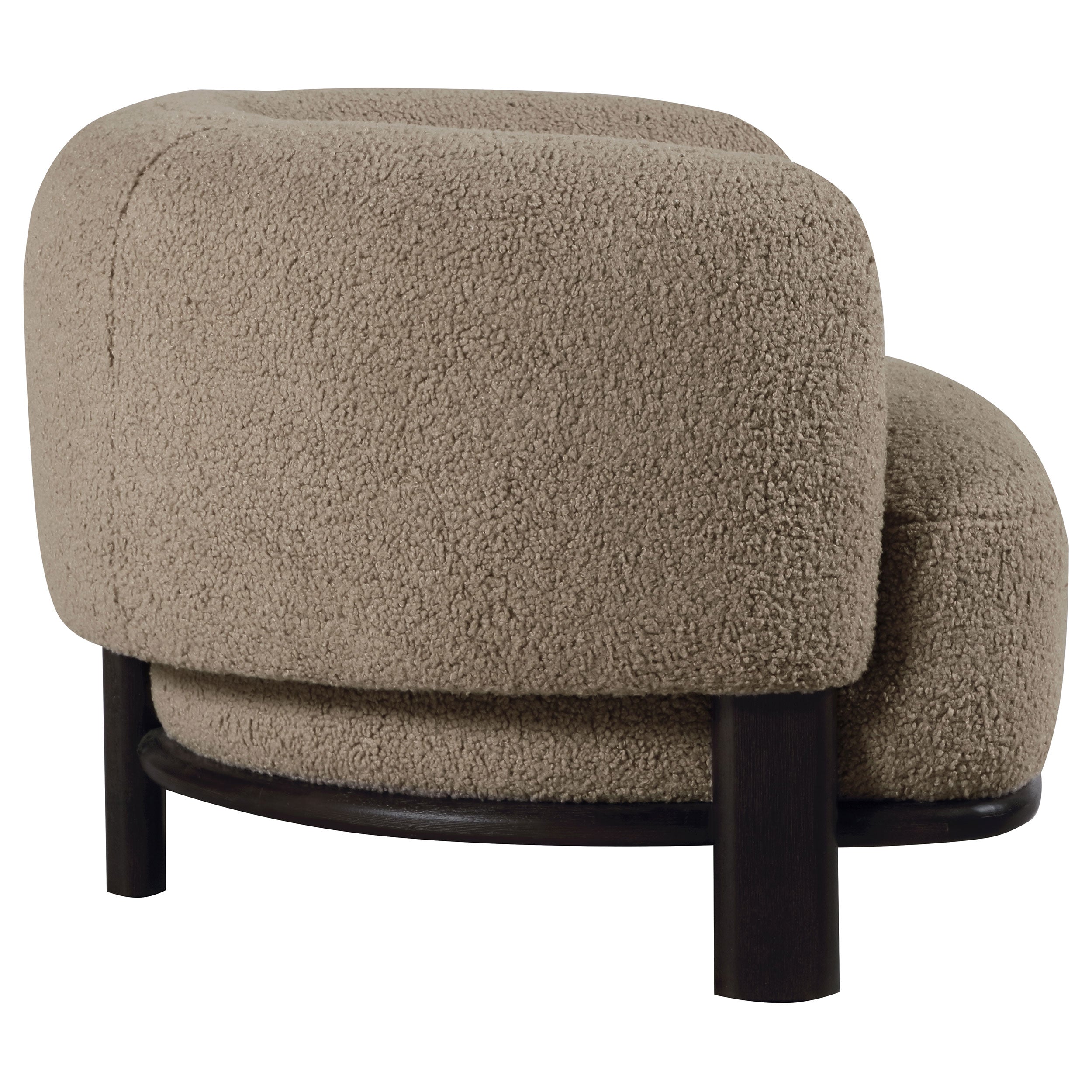 Lawler Upholstered Barrel Back Accent Chair Brown and Black — view 9