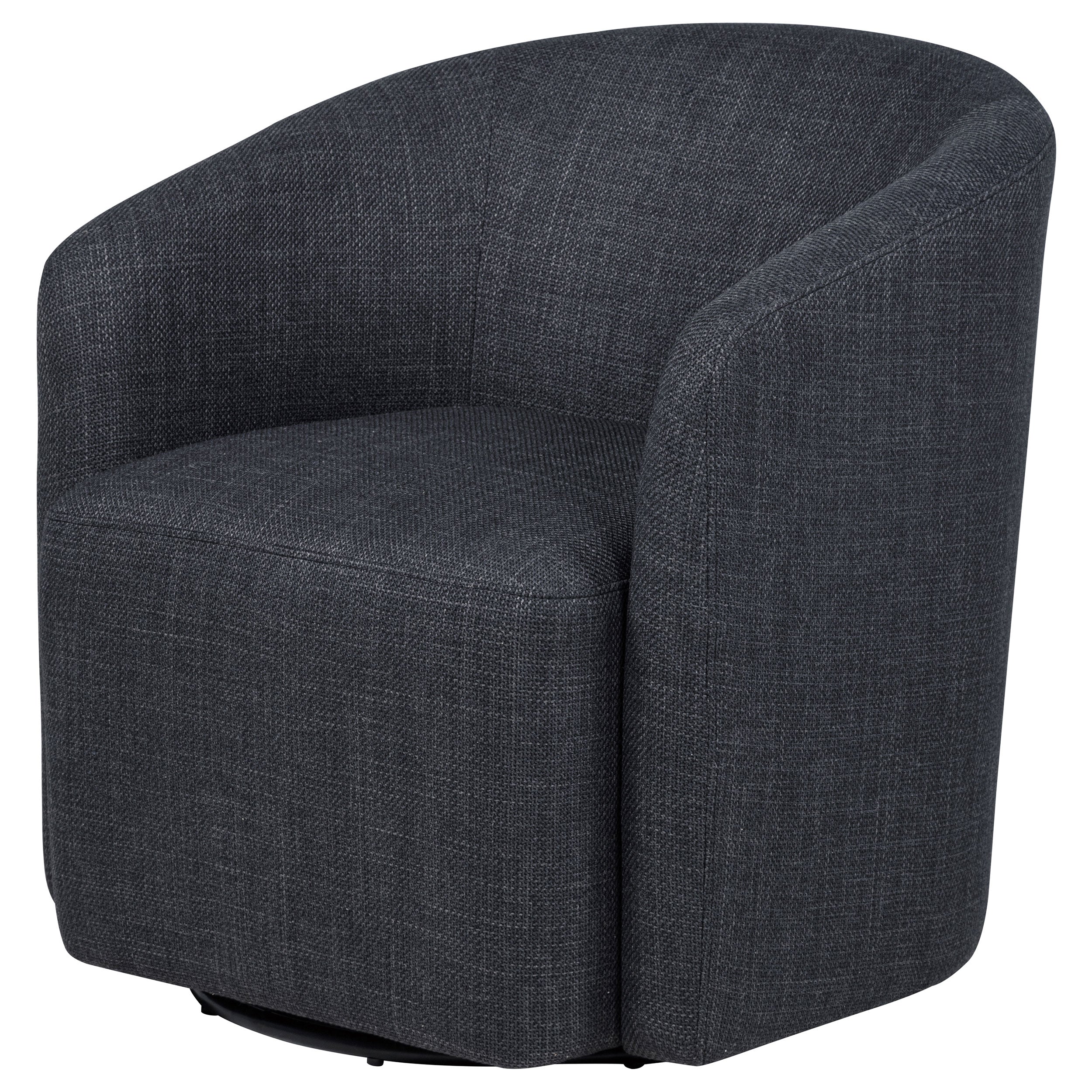Mossbrook Fabric Upholstered Swivel Accent Chair Anthracite — view 4