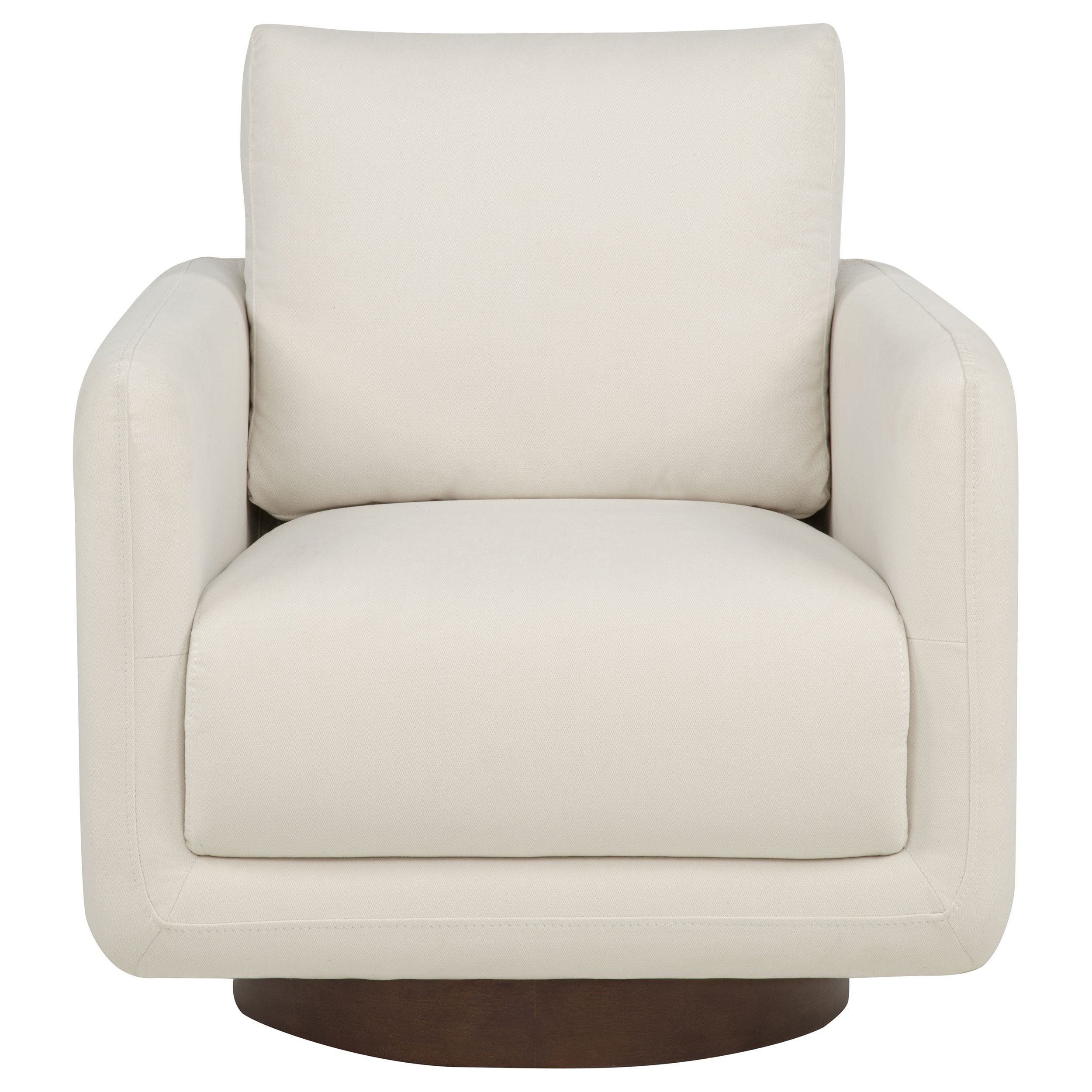 Iris Fabric Upholstered Swivel Accent Chair Ivory — view 3