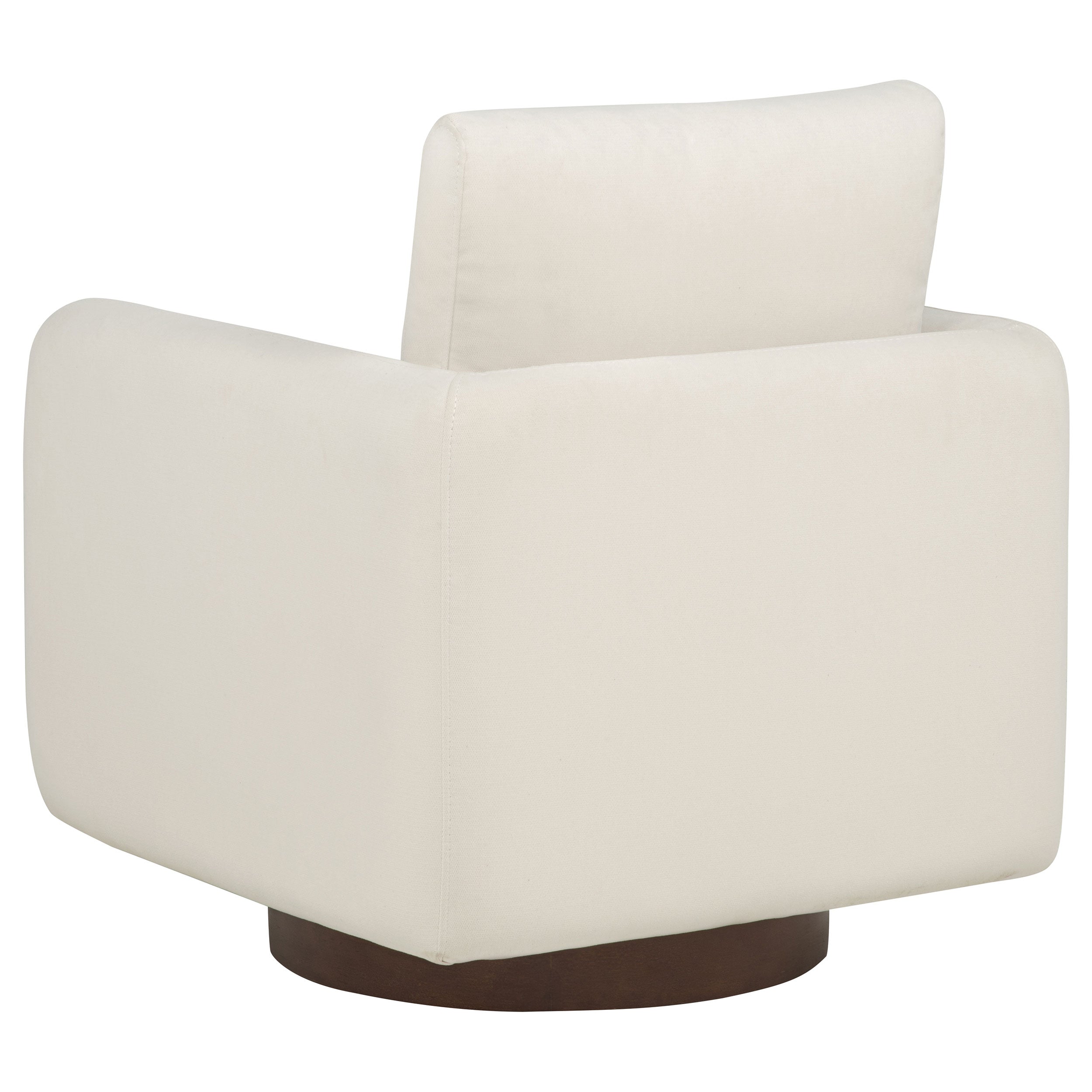 Iris Fabric Upholstered Swivel Accent Chair Ivory — view 6