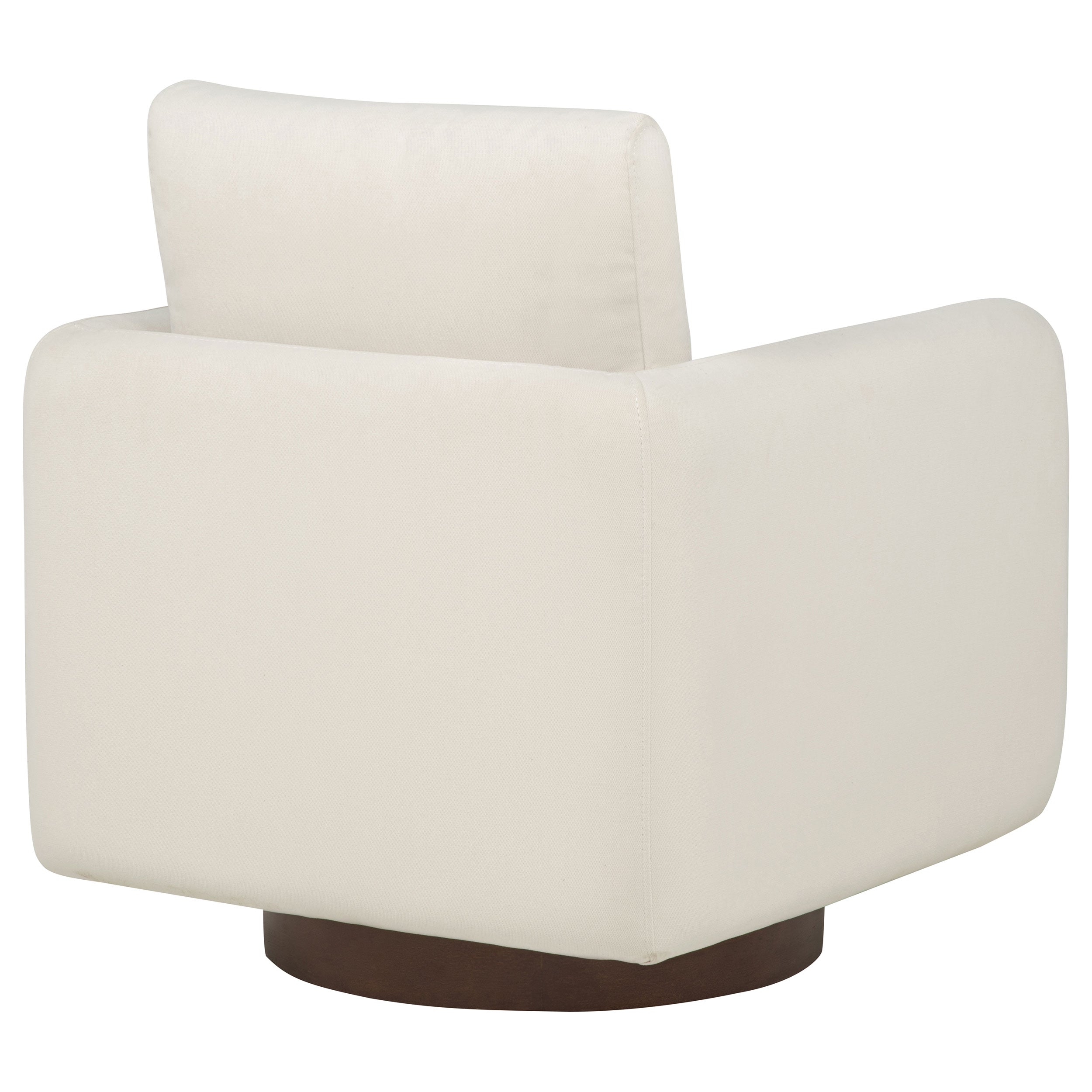Iris Fabric Upholstered Swivel Accent Chair Ivory — view 8