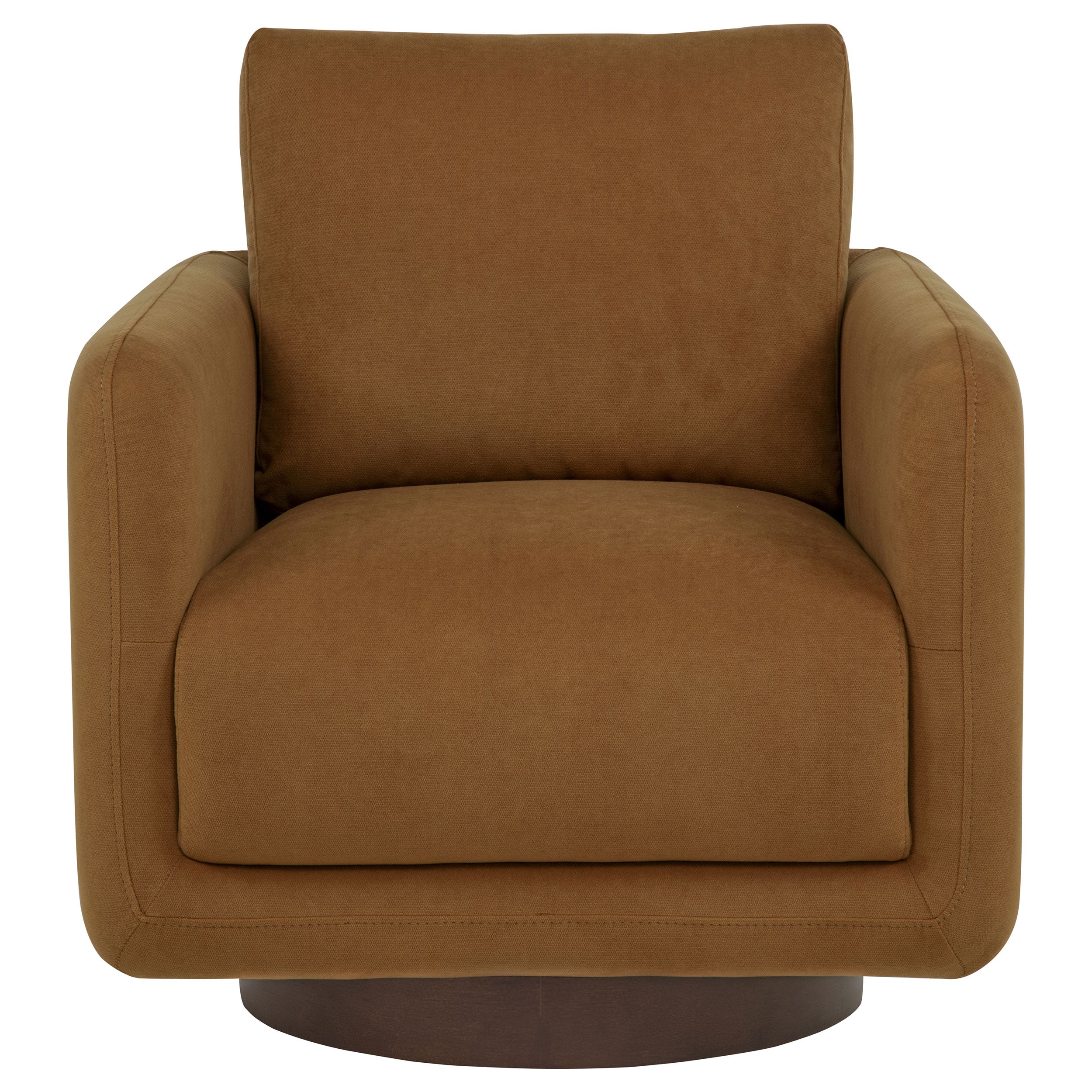 Iris Fabric Upholstered Swivel Accent Chair Rust — view 3