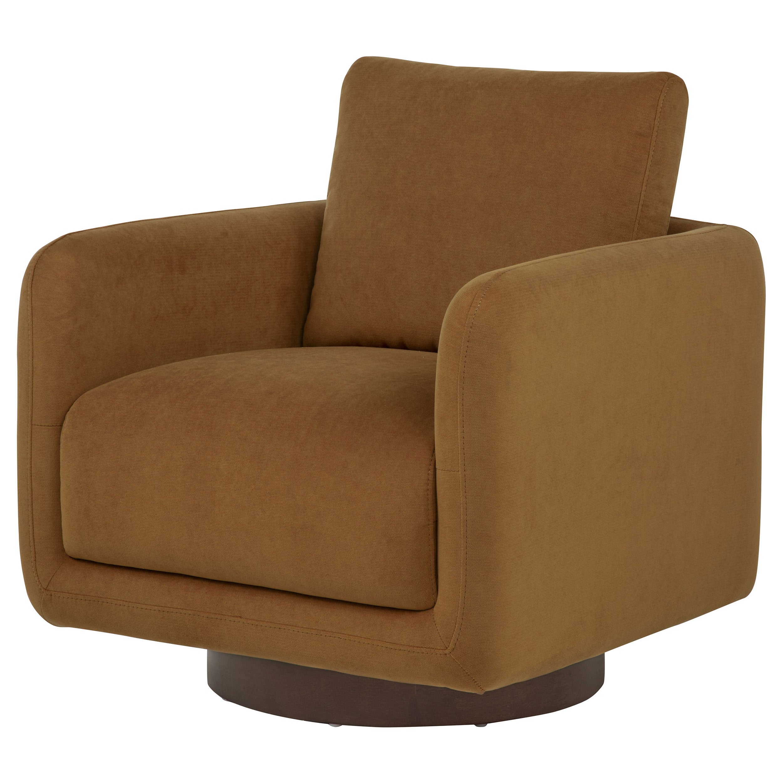 Iris Fabric Upholstered Swivel Accent Chair Rust — view 4