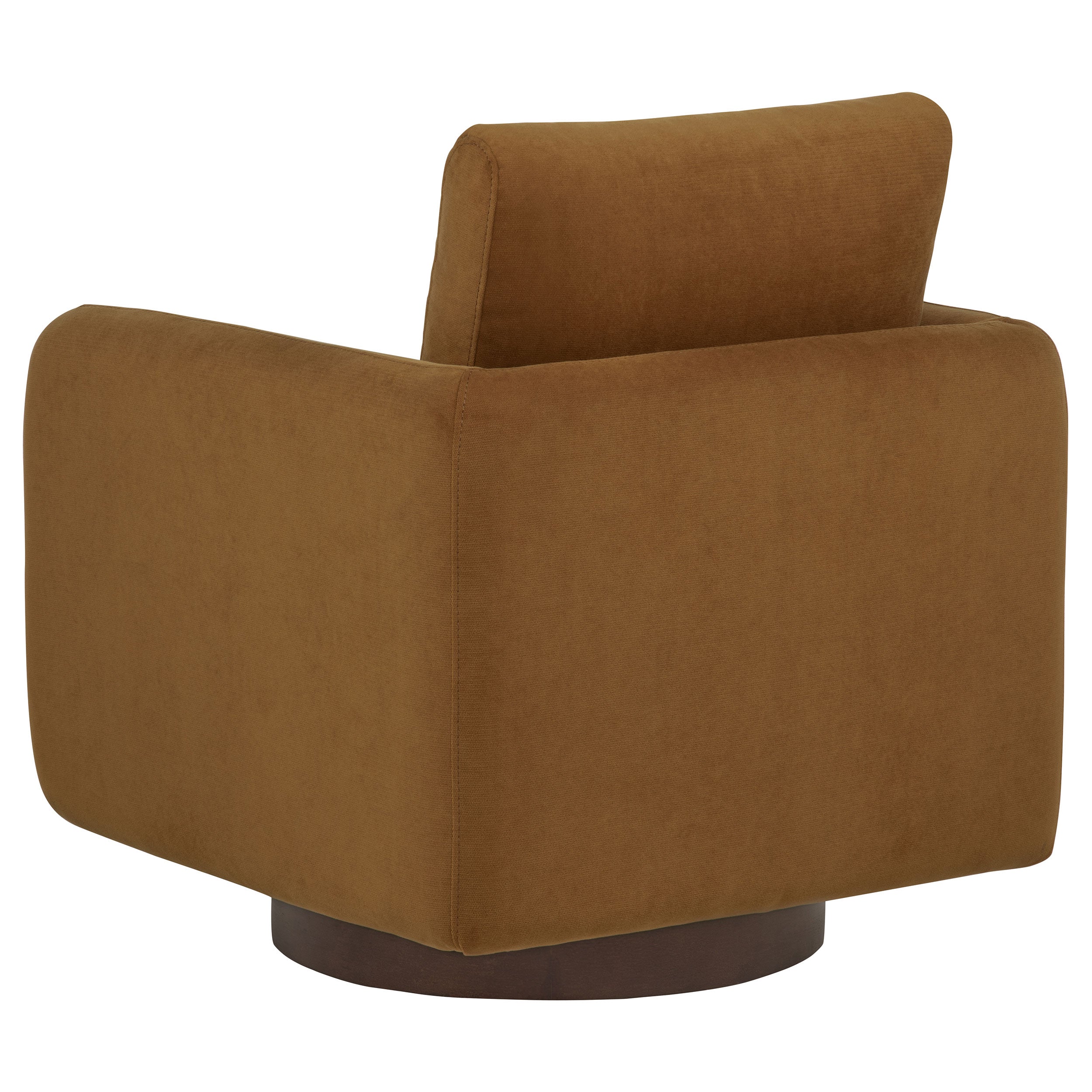 Iris Fabric Upholstered Swivel Accent Chair Rust — view 6
